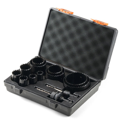 VEVOR Hole Saw Kit, 11 PCS Saw Blades, 2 Drill Bits, 1 Hex Wrench, General Purpose Size from 3/4" to 3", Bi Metal M42 Hole Saw Set with Carrying Case, Ideal for Wood Board, Plastic and Iron Plate 
