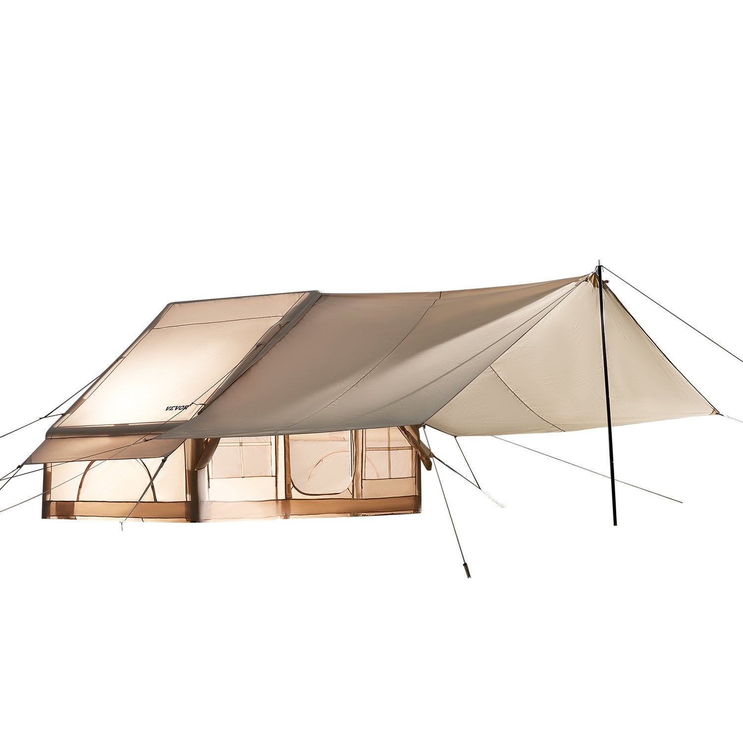 VEVOR Inflatable Tent for Camping 3-5 Person Glamping Tent with Pump Canopy 