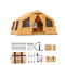 VEVOR Inflatable Tent for Camping 12-16 Person Glamping Tent with Pump Easy Set up
