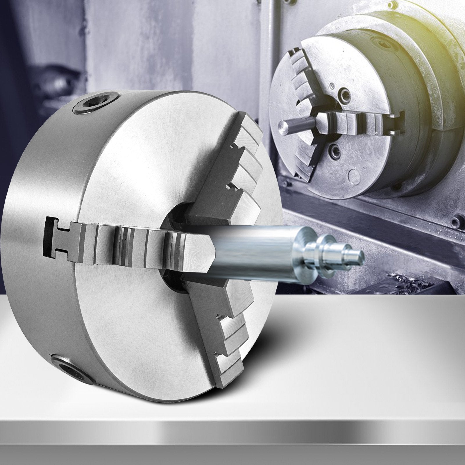 VEVOR  K11-100 Lathe Chuck 4" ,Metal Lathe Chuck  Self-centering 3 Jaw ,Lathe Chuck With Two Sets Of Jaws, for Grinding Machines Milling Machines 