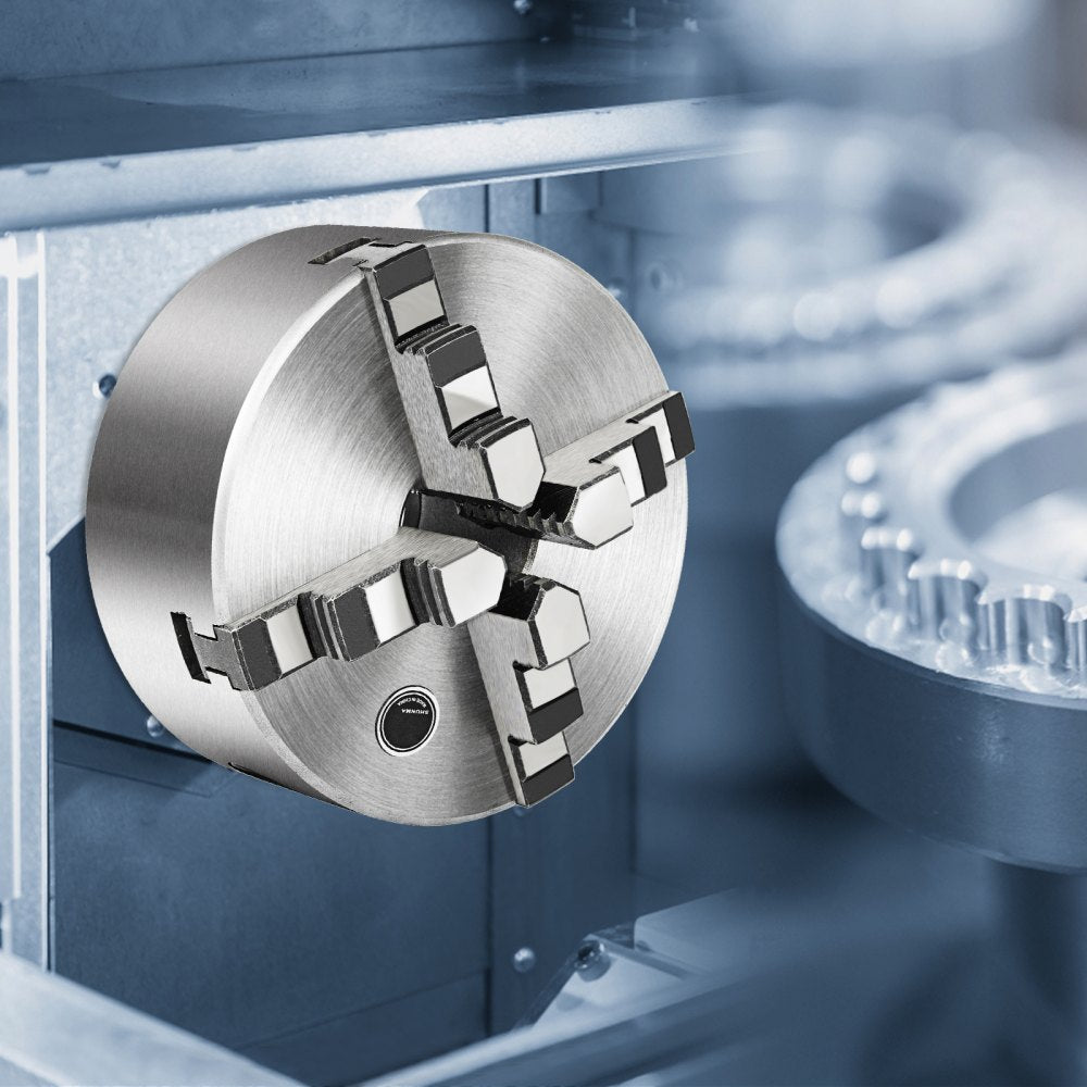 VEVOR K12-160 Lathe Chuck 6.3",Metal Lathe Chuck Self-Centering 4 Jaw,Lathe Chuck with Two Sets of Jaws, for Grinding Machines Milling Machines 