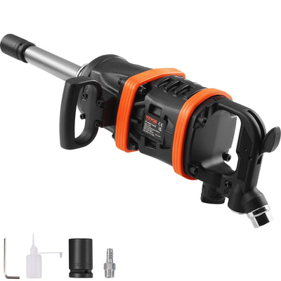 VEVOR 1 Inch Air Impact Wrench, Up to 5175 ft-lbs Beast Reverse Torque Output Pneumatic Impact w/ 8 Inch Anvil for Heavy Duty Machinery/Semi-Truck/Bus 