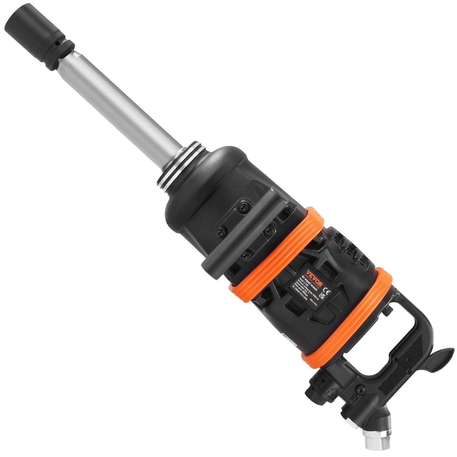 VEVOR 1 Inch Air Impact Wrench, Up to 5175 ft-lbs Beast Reverse Torque Output Pneumatic Impact w/ 8 Inch Anvil for Heavy Duty Machinery/Semi-Truck/Bus 