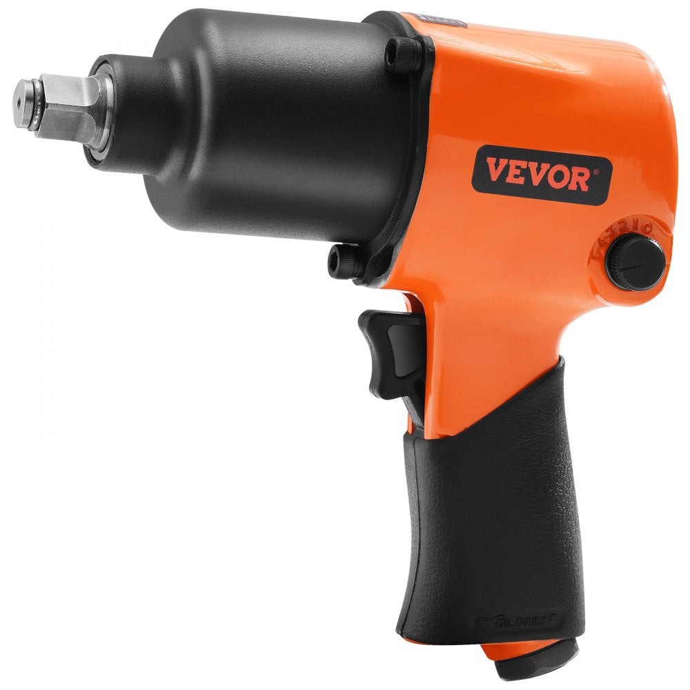 VEVOR Air Impact Wrench, 1/2" Drive Air Impact Gun Up to 880ft-lbs Nut-busting Torque, 7500RPM Lightweight Pneumatic Tool for Auto Repairs and Maintenance 