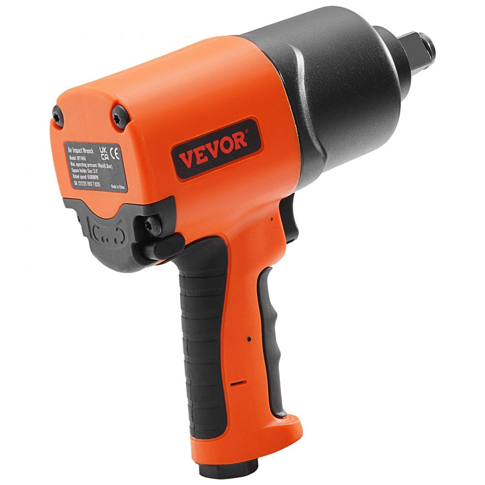 VEVOR Air Impact Wrench, 3/4-Inch Drive Air Impact Gun, Up to 1870ft-lbs Nut-busting Torque, Composite Pneumatic Impact Wrench for Auto Repairs and Maintenance Heavy Duty 