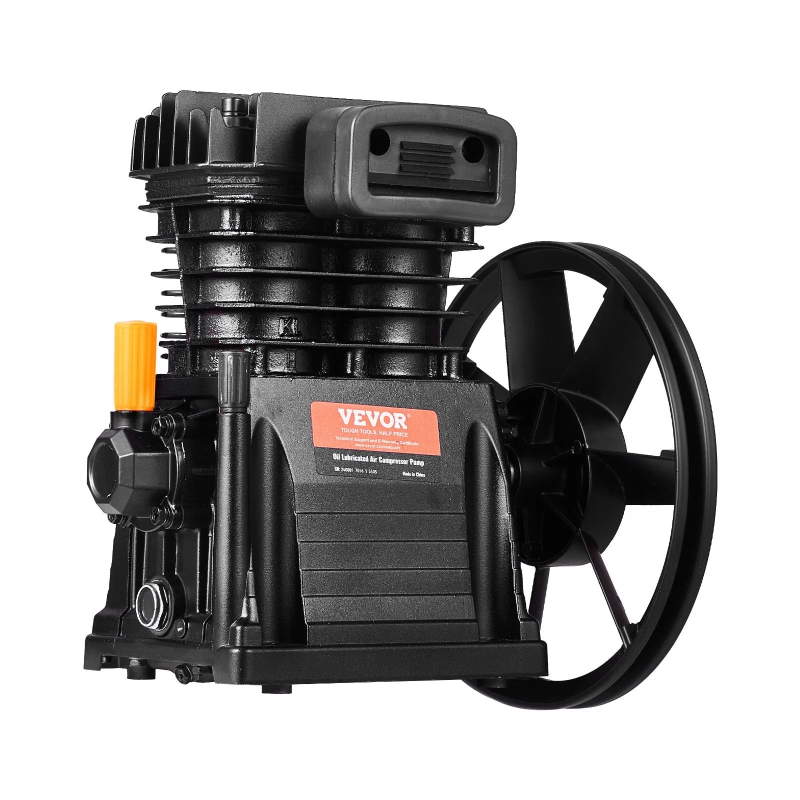 VEVOR Air Compressor Pump Head 3HP 5.8CFM @ 90PSI Twin Cylinder Piston Pump Head