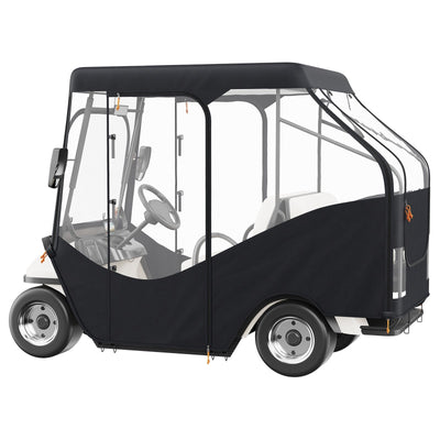 VEVOR Golf Cart Enclosure, 420D Polyester Driving Enclosure with 4-Sided Transparent Windows, 4 Passenger Club Car Covers Universal Fits for Most Brand Carts, Sunproof and Dustproof Outdoor Cart Cover 