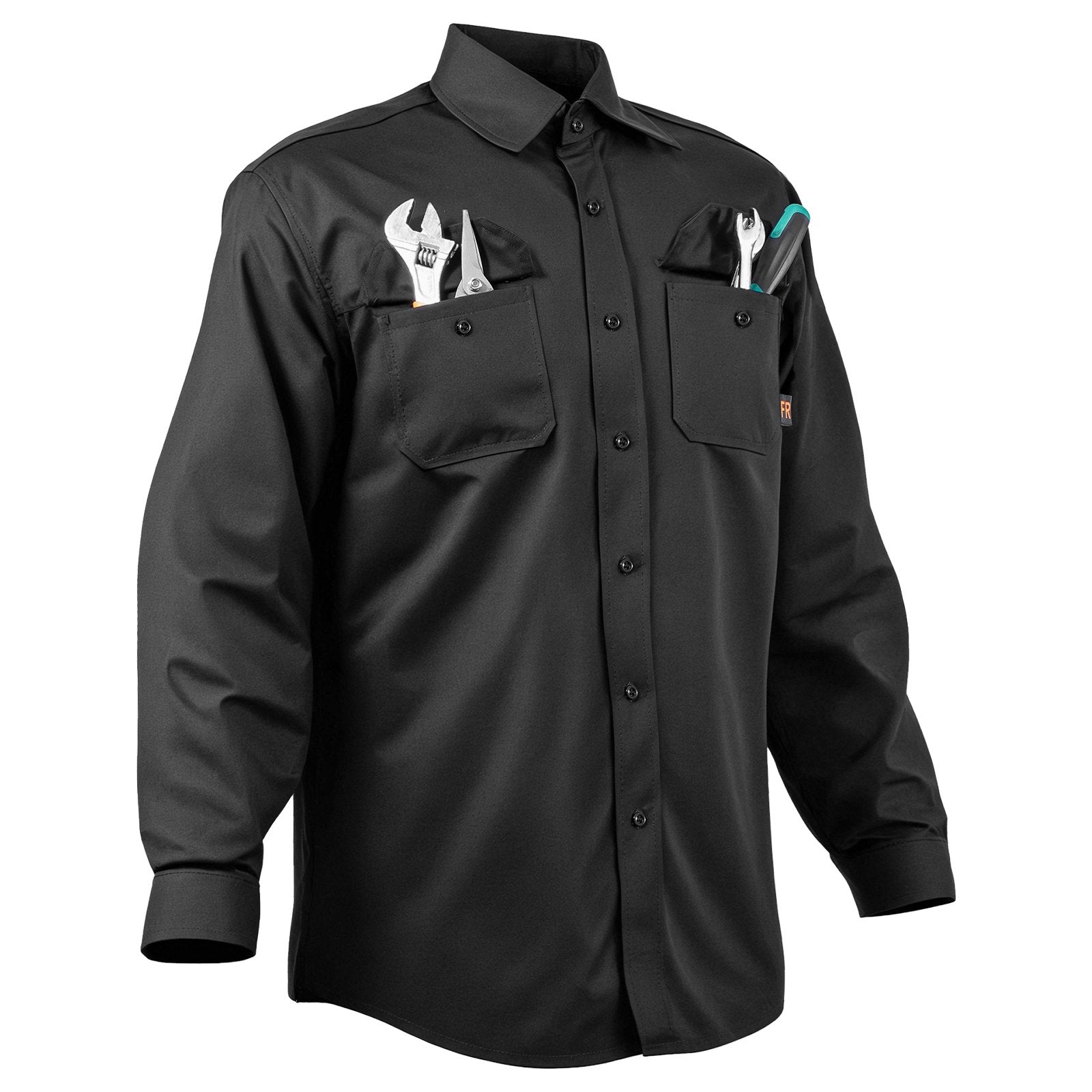 VEVOR Flame-Resistant Welding Jacket M Size 7oz FR Cotton Welding Safety Jacket 