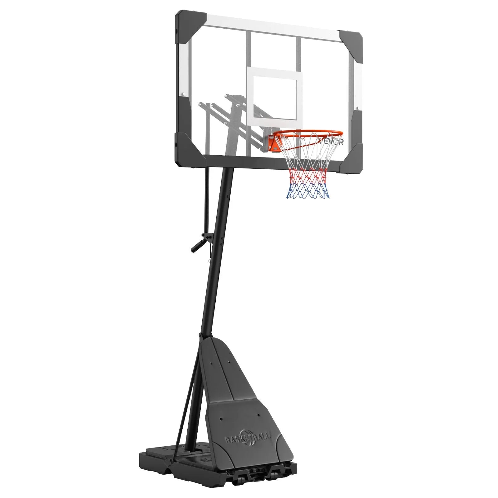 VEVOR Portable Basketball Stand, 8.04 to 10 ft Height Adjustment Basketball Hoop & Goal, Basketballs Hoop Outdoor with 44 inch PC Backboard for Kids, Adults in Schools, Parks, Indoor & Outdoor Use 
