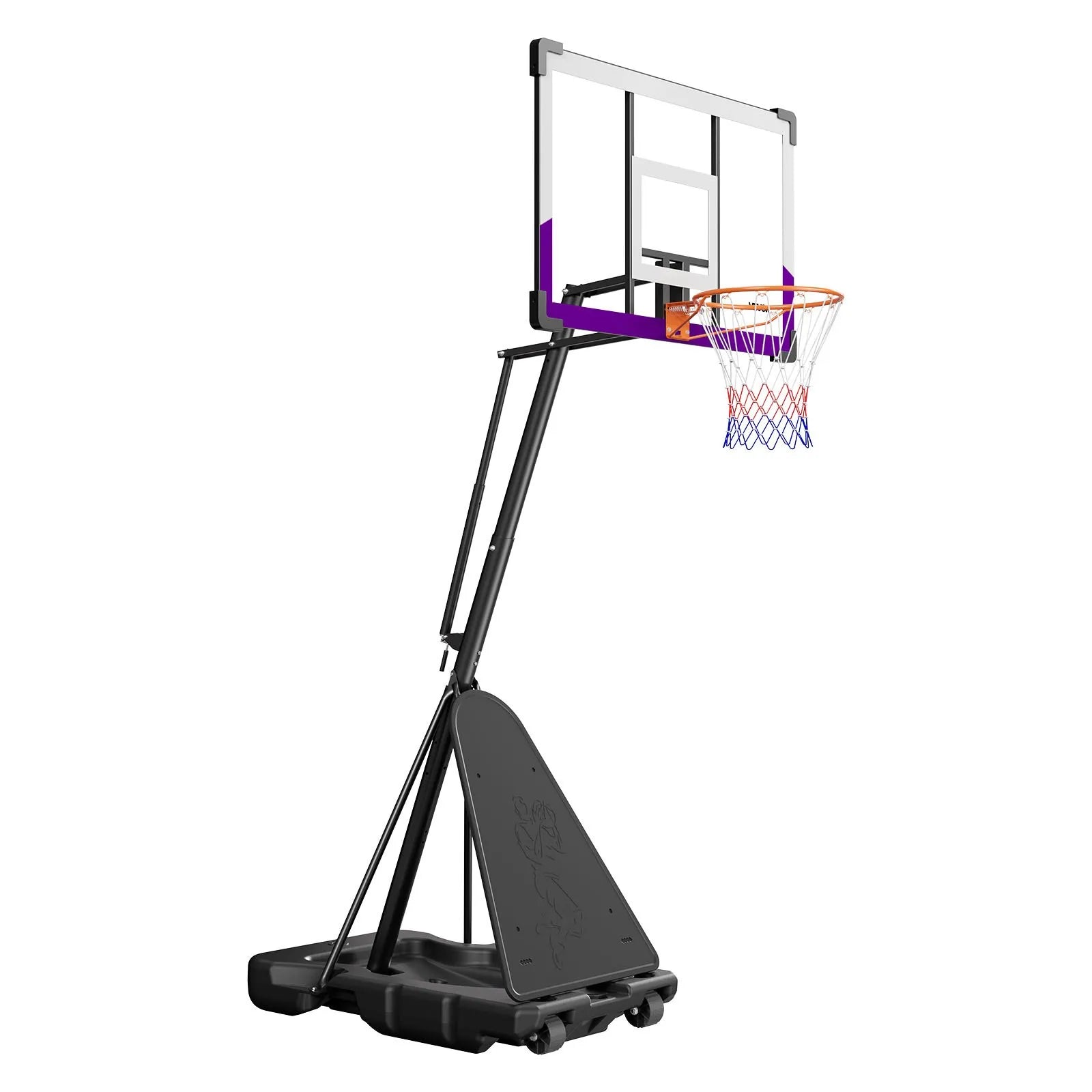 VEVOR Portable Basketball Stand, 10 ft Height Adjustment Basketball Hoop & Goal, Basketballs Hoop Outdoor with 48 inch PC Backboard for Kids, Adults in Schools, Parks, Indoor & Outdoor Use 