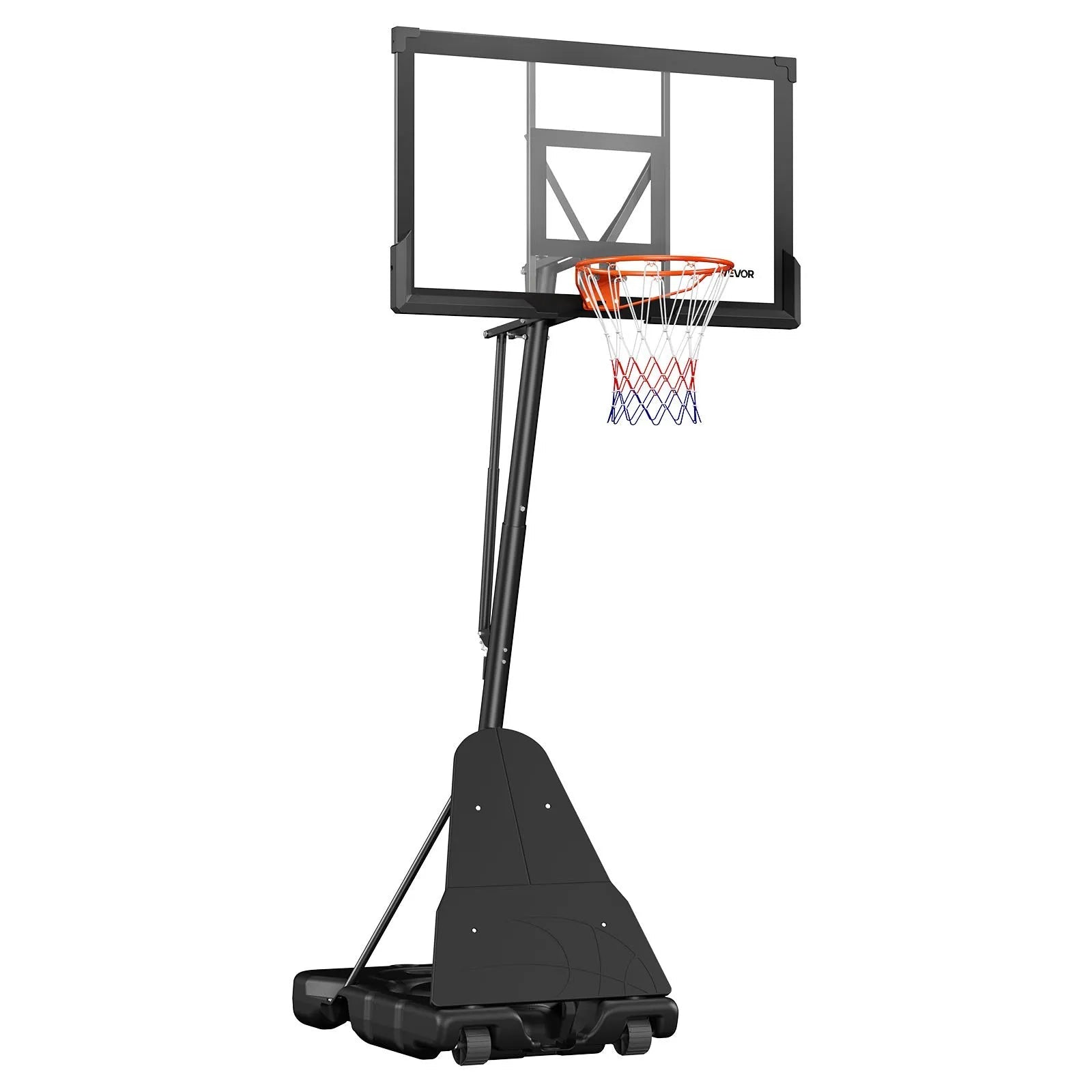 VEVOR Portable Basketball Stand, 10 ft Height Adjustment Basketball Hoop & Goal, Basketballs Hoop Outdoor with 50 inch PC Backboard for Kids, Adults in Schools, Parks, Indoor & Outdoor Use 