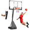 VEVOR Portable Basketball Stand, 7.55 to 10 ft Height Adjustment Basketball Hoop & Goal, Basketballs Hoop Outdoor with 54 inch PC Backboard for Kids, Adults in Schools, Parks, Forward-Tilting Design