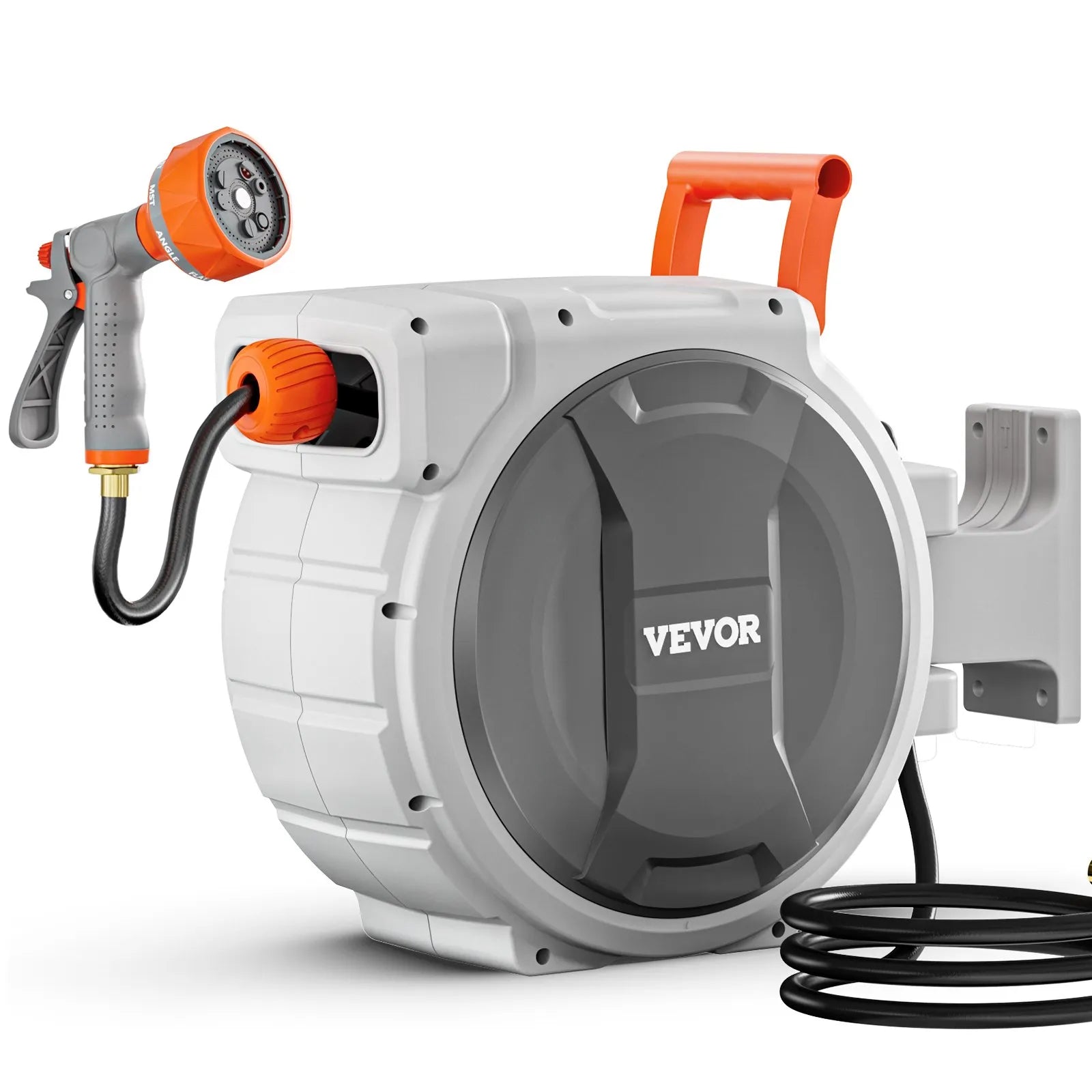 VEVOR Retractable Garden Hose Reel 1/2 in x 65 ft Wall Mounted Garden Hose Reel