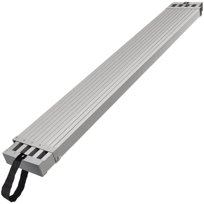 VEVOR Telescoping Aluminum Work Plank, 6-9 Feet 500lbs Capacity, 12.5 inch Width Aluminum Scaffold Plank,Extension Staging Plank with Skid-Proof Platform Scaffold Ladder Accessory 