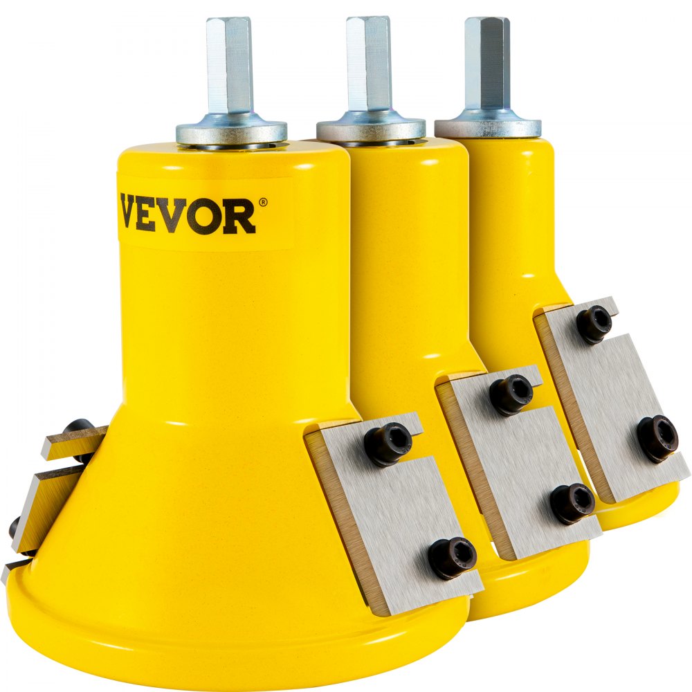 VEVOR Tenon Cutter, 1\"/25.4mm & 1.5\"/38mm & 2\"/50.8mm, with Dual Straight Blades & Button Screws Home Master Kit, Premium Aluminum & Steel Log Furniture Cutter, Commercial Starter’s Tool 