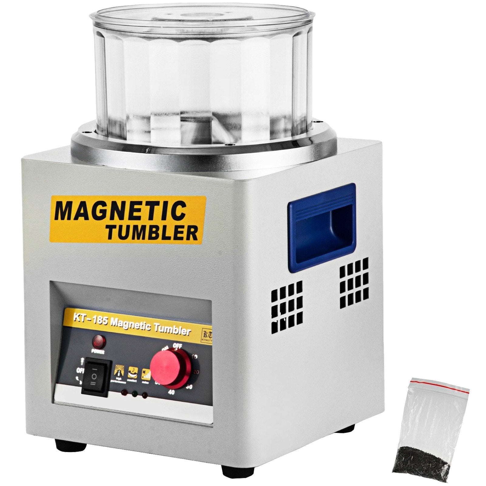 VEVOR Tumbler 2000 RPM Finisher 7.3 inch Magnetic Polisher with Adjustable Speed for Jewelry (KT185) 