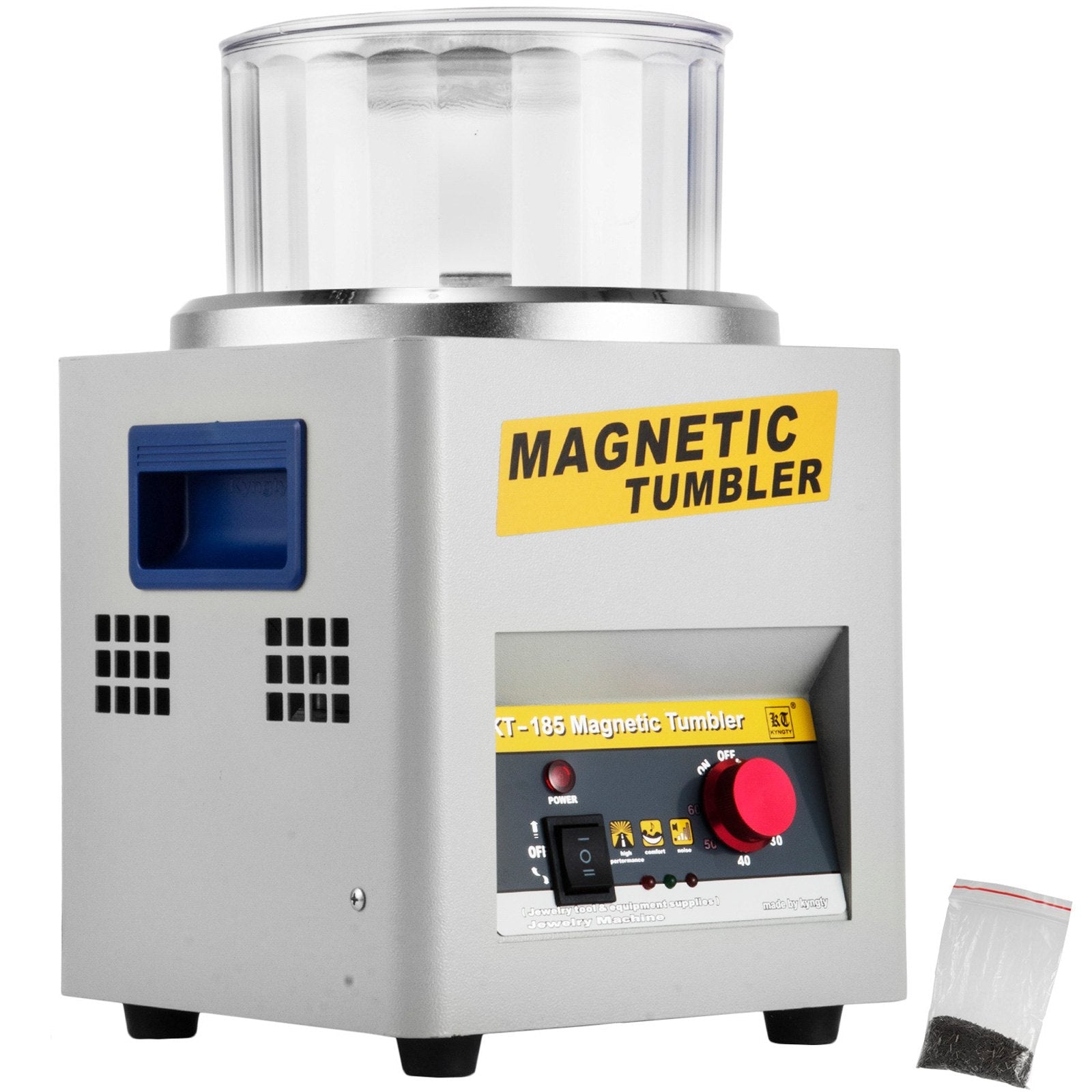 VEVOR Tumbler 2000 RPM Finisher 7.3 inch Magnetic Polisher with Adjustable Speed for Jewelry (KT185) 