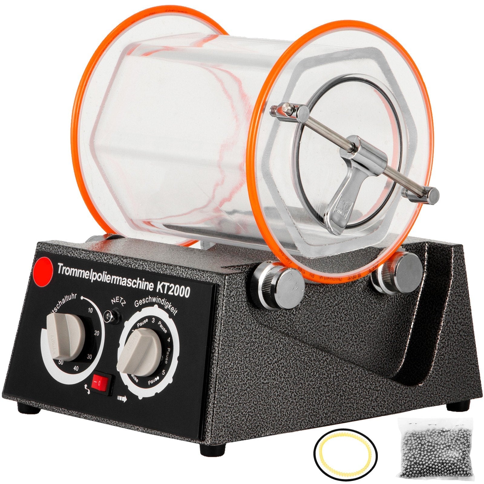 VEVOR Jewelry Polisher Tumbler 5Kg Capacity Mini Rotary Tumbler Machine with Timer Jewelry Polisher Finisher for Jewelry Stone (5 Kg Capacity) 