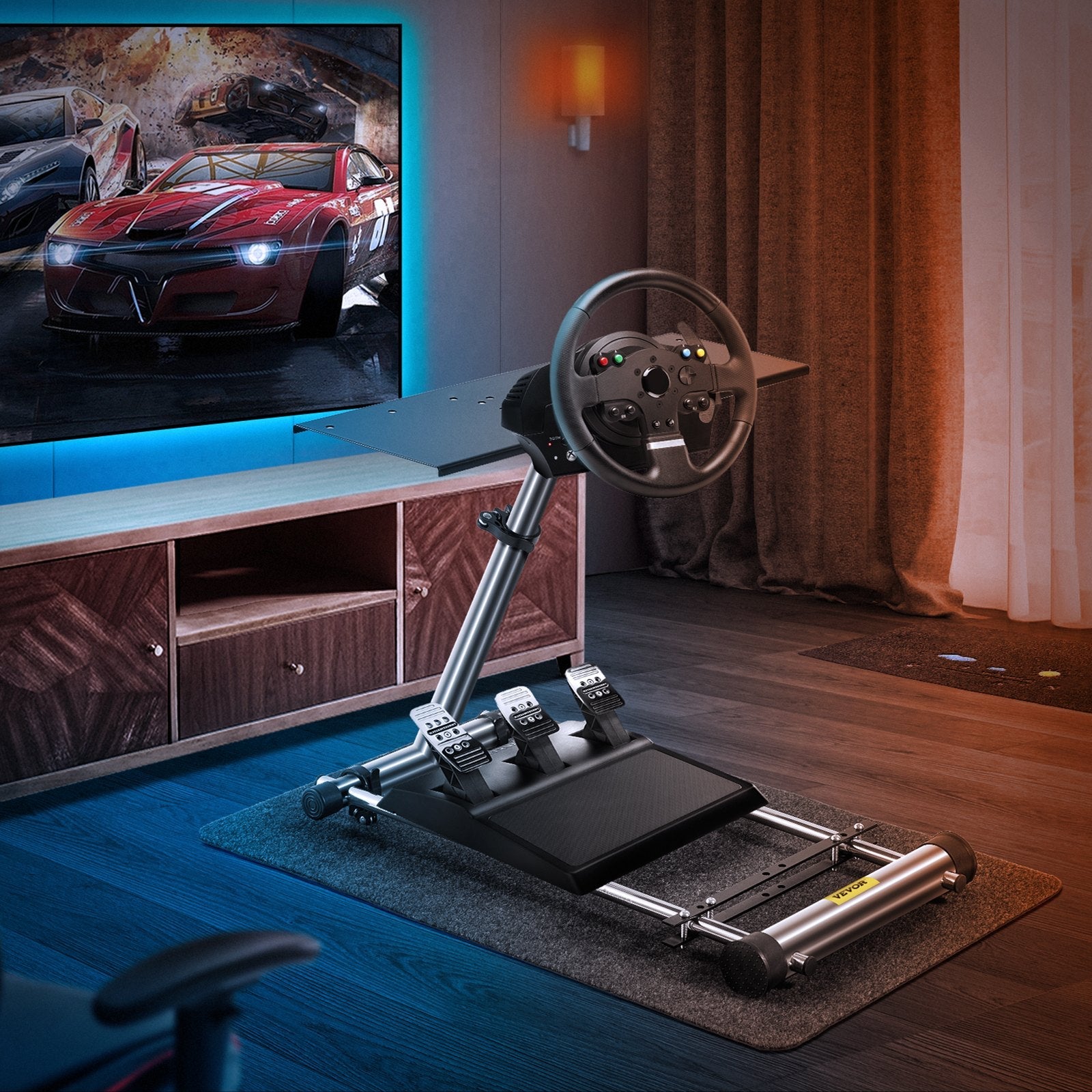 VEVOR G29 G920 Racing Steering Wheel Stand,fit for Logitech G27/G25/G29, Thrustmaster T80 T150 TX F430 Gaming Wheel Stand, Wheel Pedals NOT Included 