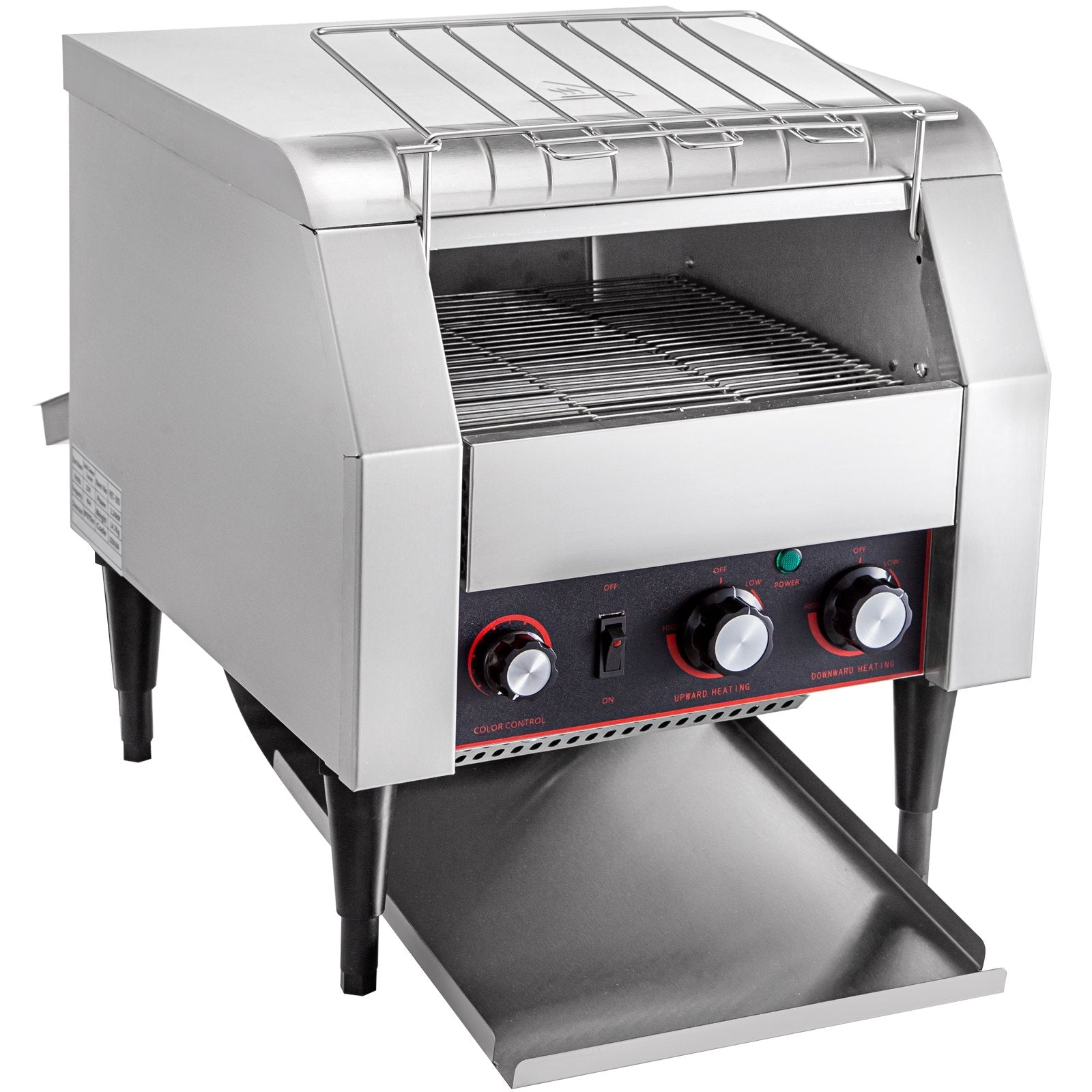 VEVOR Commercial Conveyor Toaster 2200W, Electric Heavy Duty Stainless Steel 300PCS/Hour, Commercial Bread Toaster Sliver 110V for Restaurant Breakfast 