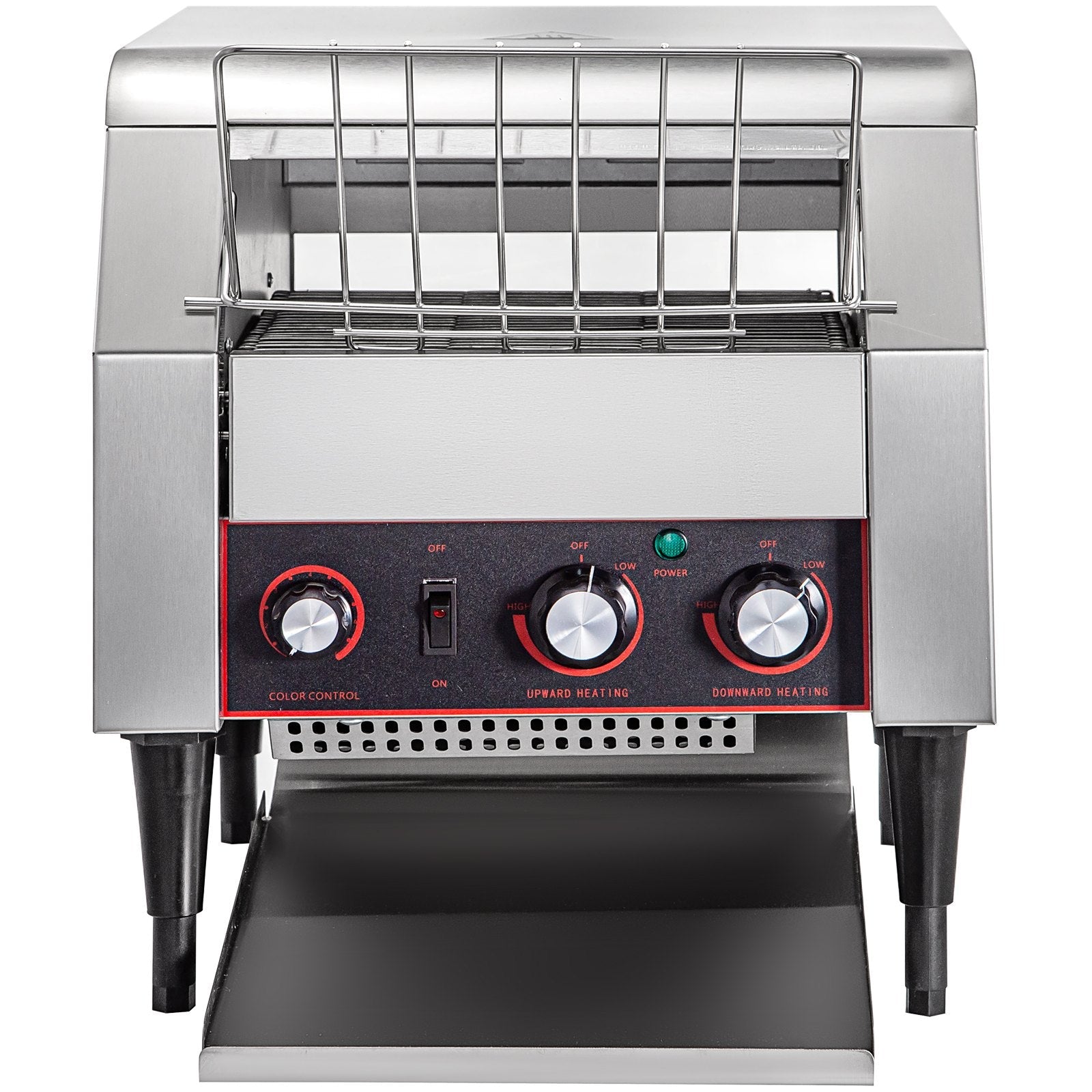 VEVOR Commercial Conveyor Toaster 2200W, Electric Heavy Duty Stainless Steel 300PCS/Hour, Commercial Bread Toaster Sliver 110V for Restaurant Breakfast 