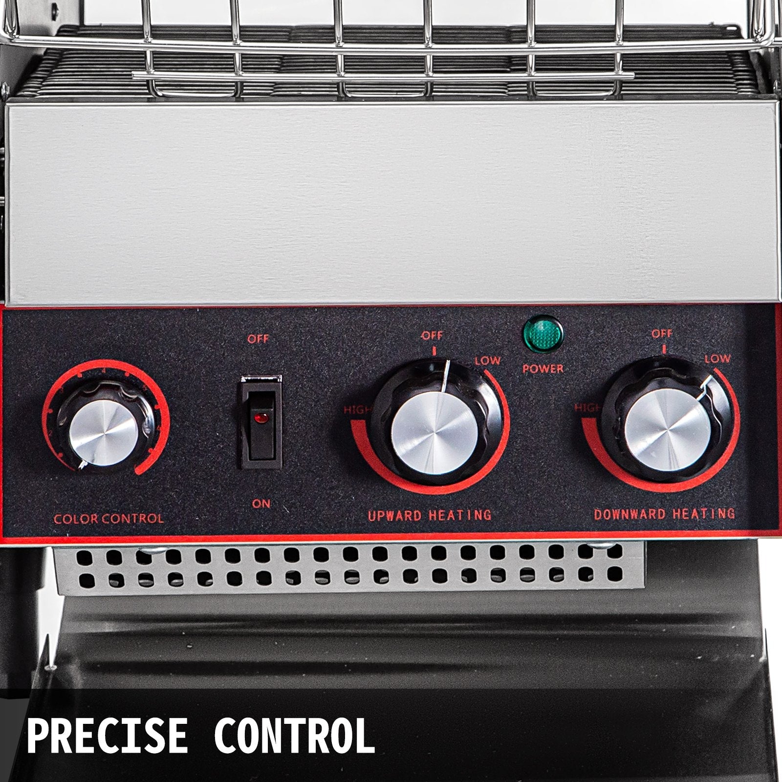 VEVOR Commercial Conveyor Toaster 2200W, Electric Heavy Duty Stainless Steel 300PCS/Hour, Commercial Bread Toaster Sliver 110V for Restaurant Breakfast 