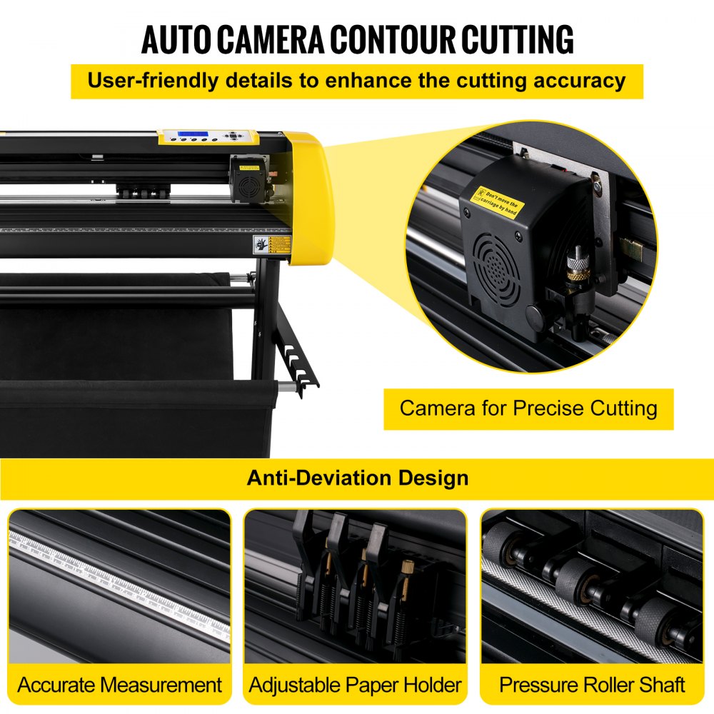 VEVOR 34" Vinyl Cutter/Plotter Sign Cutting Machine Software 3 Blades LCD Screen 
