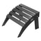 VEVOR Adirondack Ottoman 18.7L x 19.7W x 13H Inch HDPE Folding Footrest Black