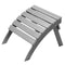 VEVOR Adirondack Ottoman 21.5L x 18.9W x 14.8H Inch HDPE Folding Footrest Gray