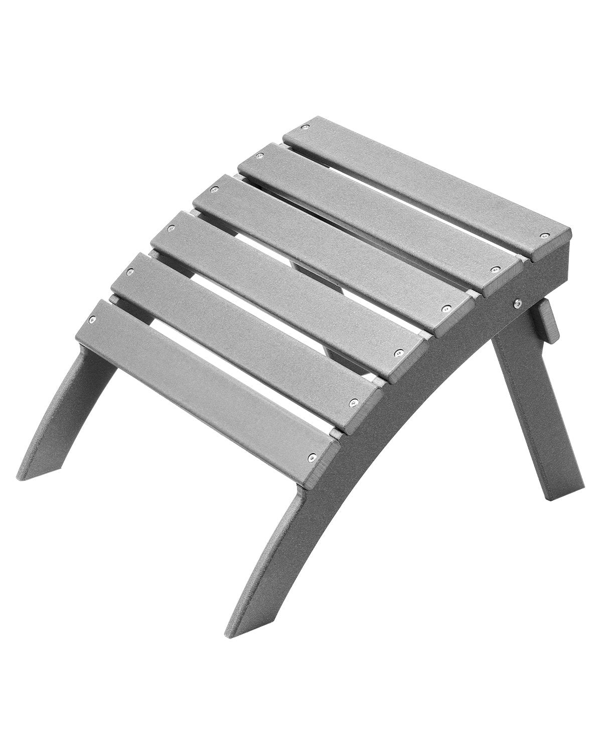 VEVOR Adirondack Ottoman 21.5L x 18.9W x 14.8H Inch HDPE Folding Footrest Gray 
