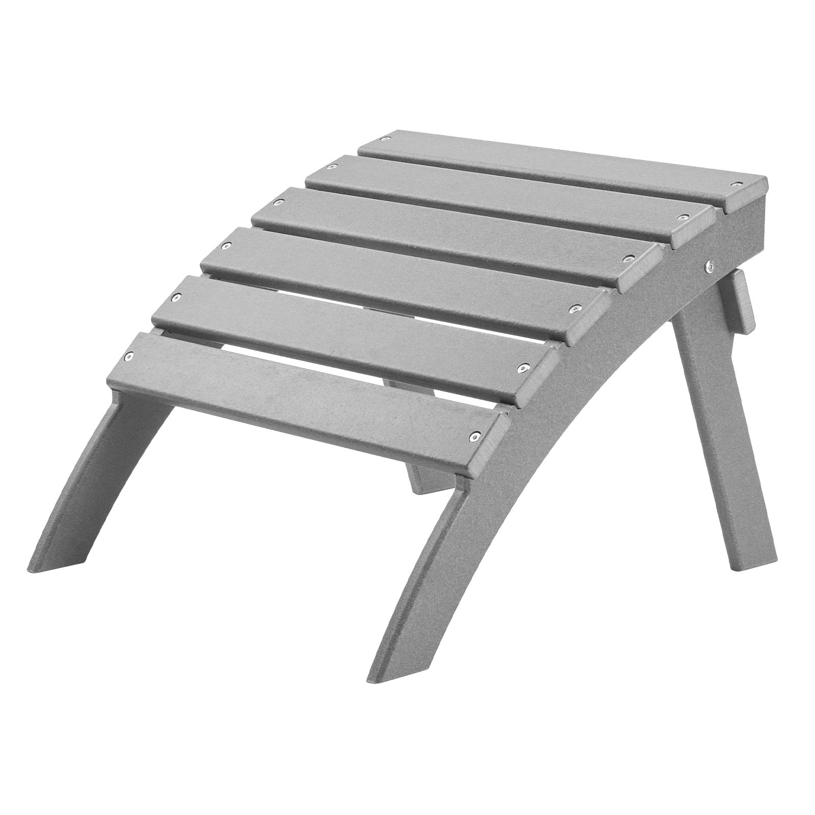 VEVOR Adirondack Ottoman 21.5L x 18.9W x 14.8H Inch HDPE Folding Footrest Gray 