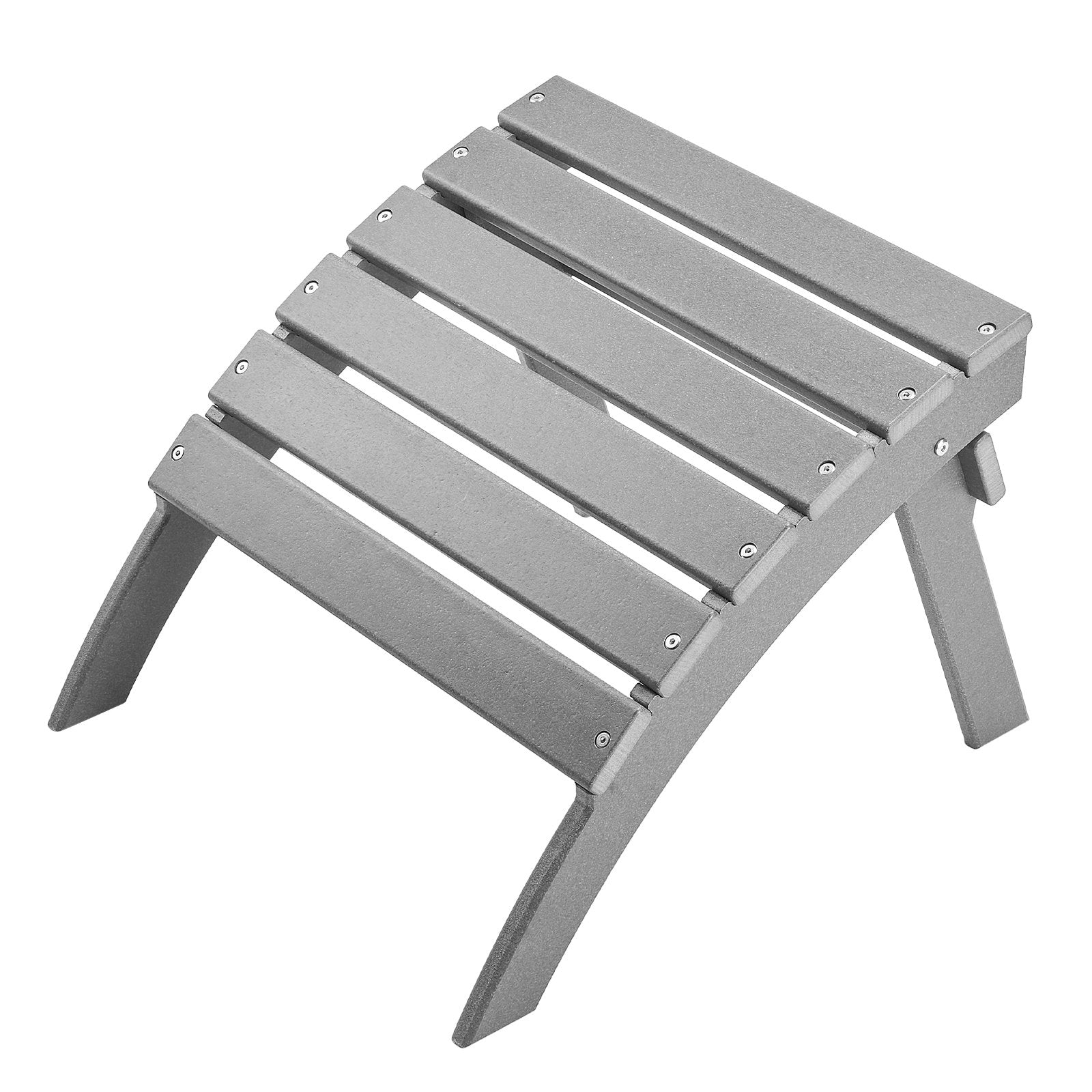 VEVOR Adirondack Ottoman 21.5L x 18.9W x 14.8H Inch HDPE Folding Footrest Gray 
