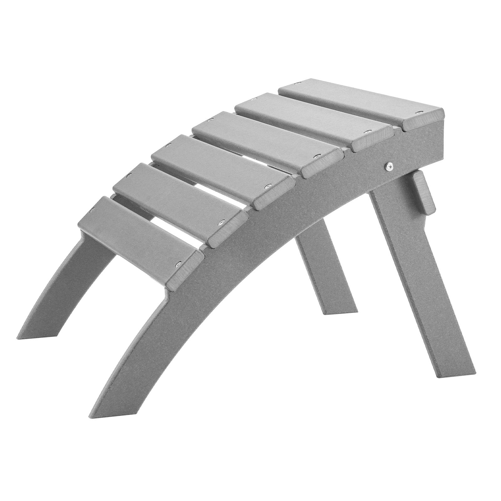 VEVOR Adirondack Ottoman 21.5L x 18.9W x 14.8H Inch HDPE Folding Footrest Gray 