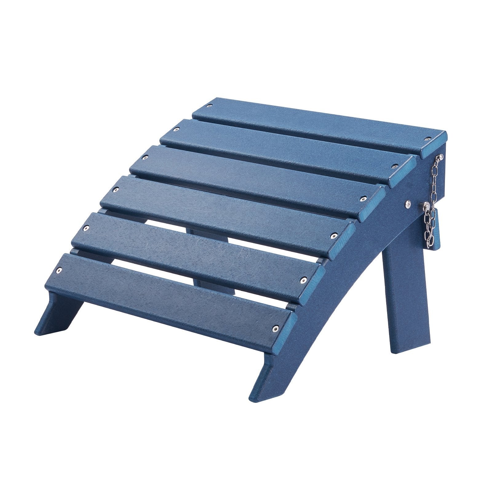 VEVOR Adirondack Ottoman 15.7L x 18.9W x 13H Inch HDPE Folding Footrest Blue 