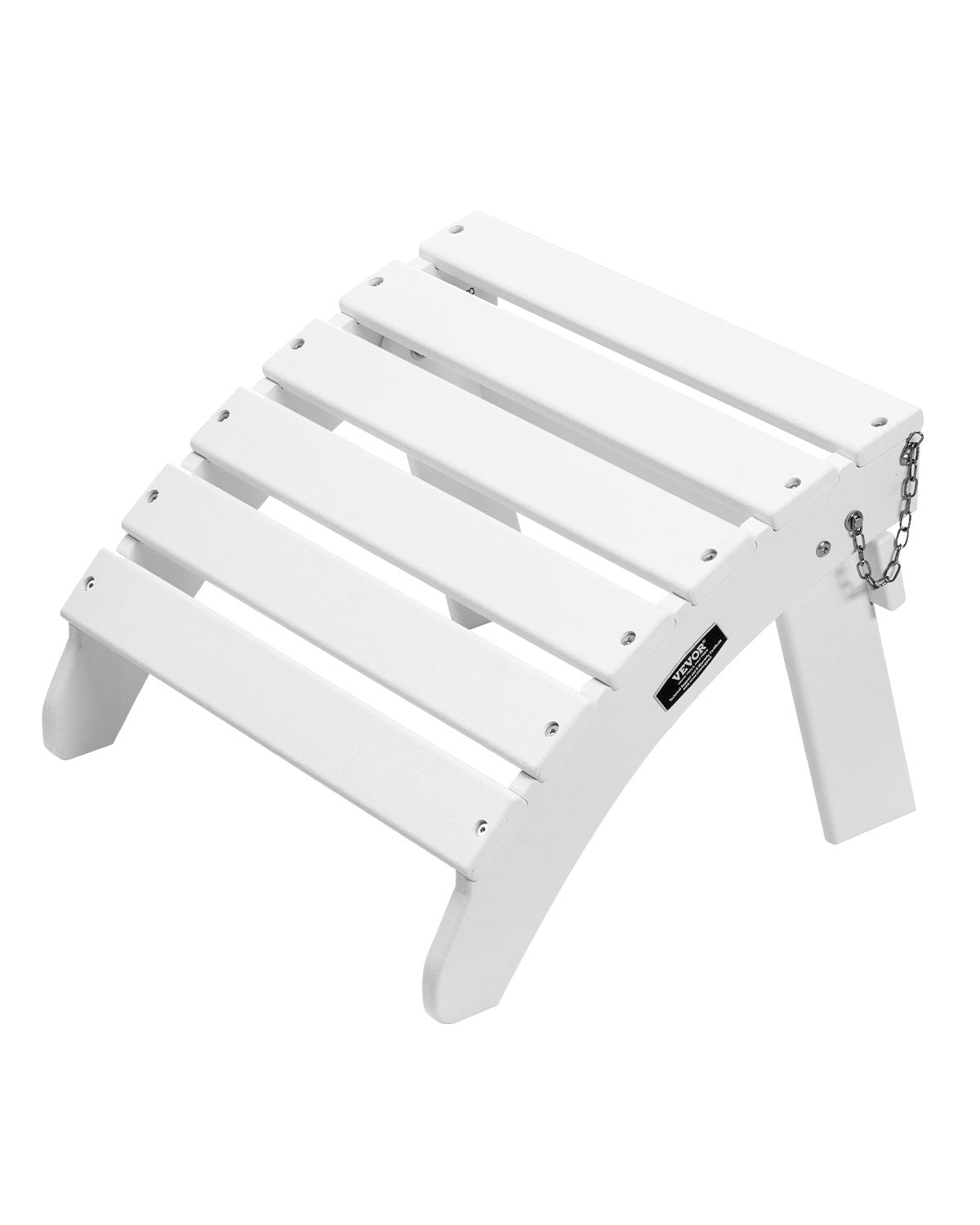 VEVOR Adirondack Ottoman 17.7L x 19.7W x 13.8H Inch HDPE Folding Footrest White 