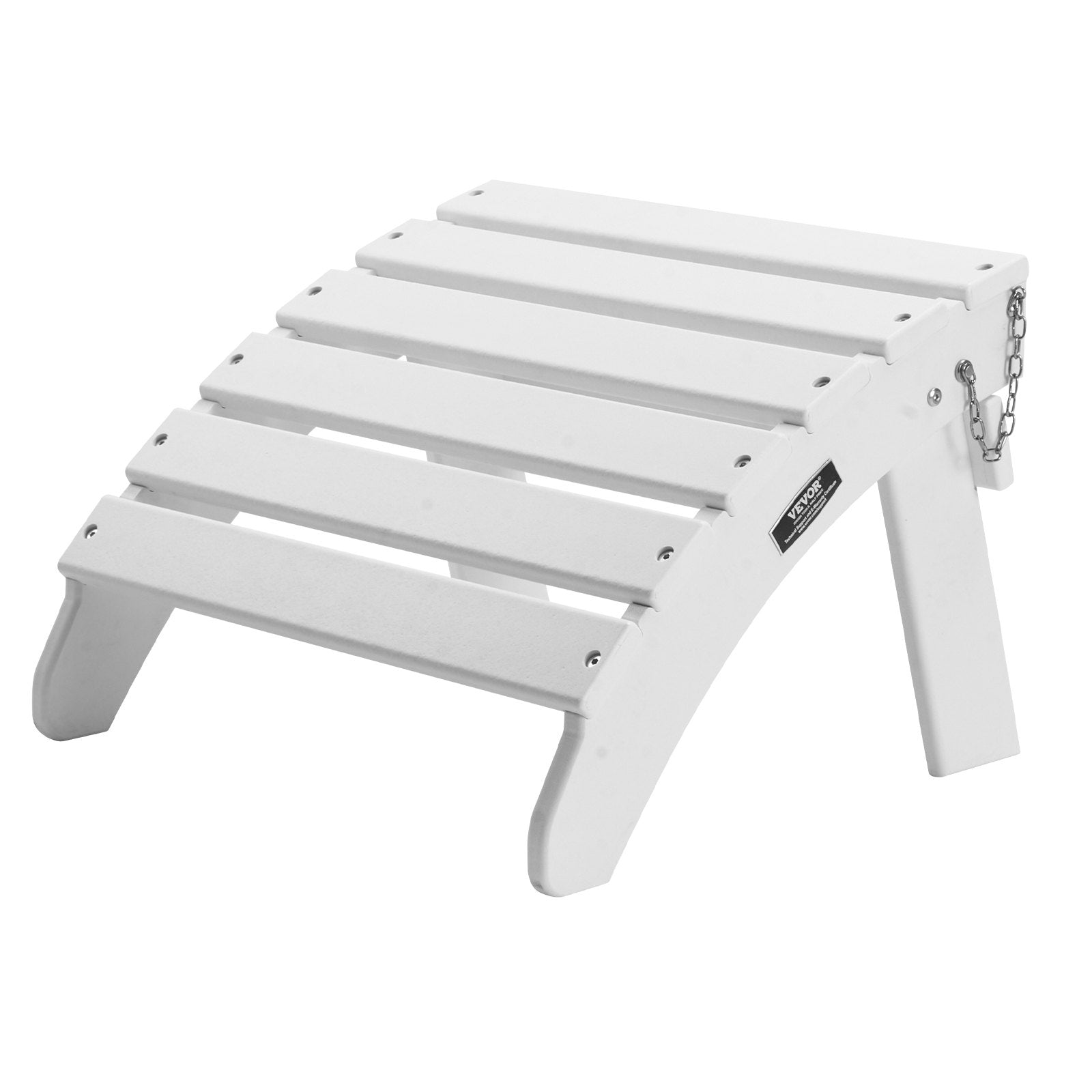 VEVOR Adirondack Ottoman 17.7L x 19.7W x 13.8H Inch HDPE Folding Footrest White 