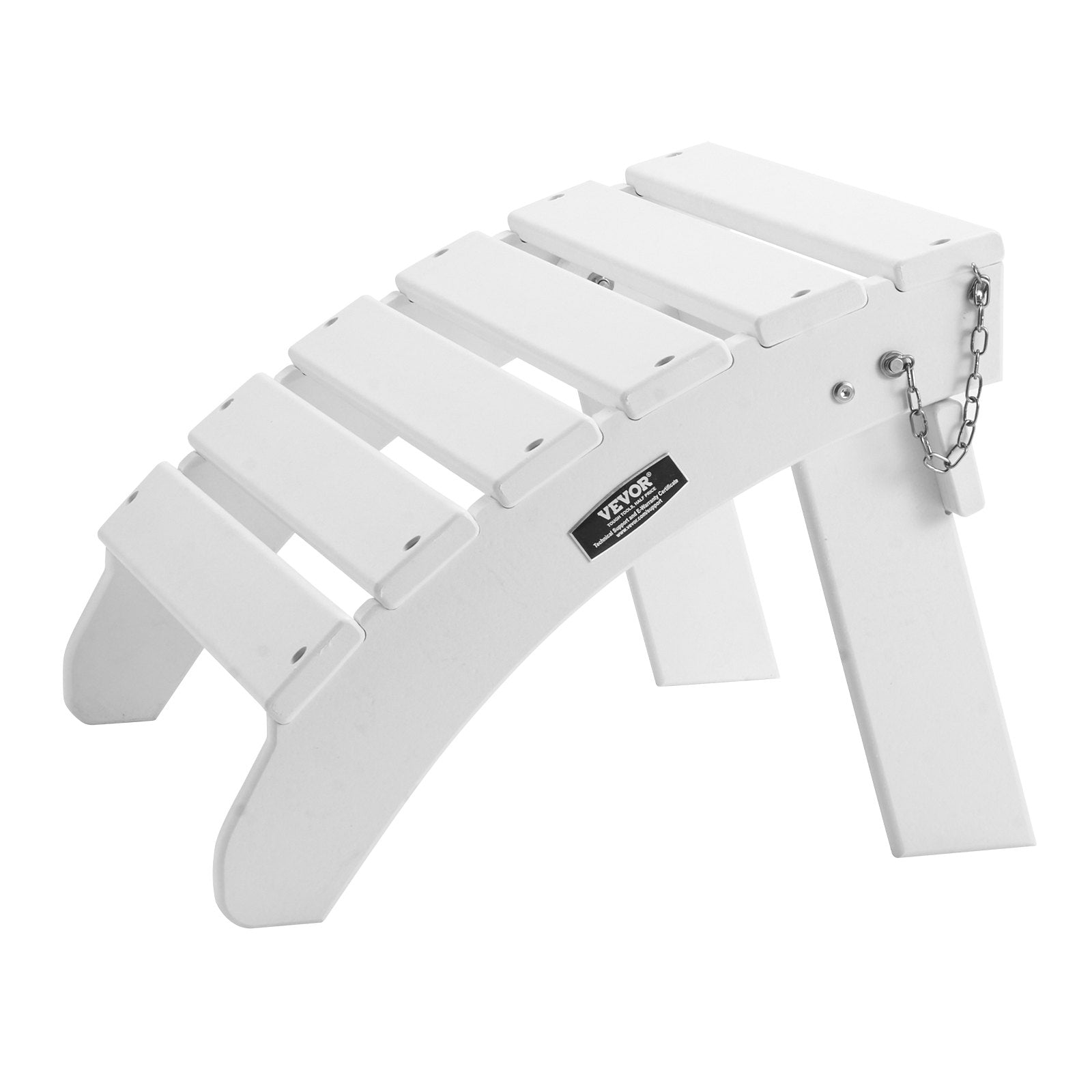 VEVOR Adirondack Ottoman 17.7L x 19.7W x 13.8H Inch HDPE Folding Footrest White 