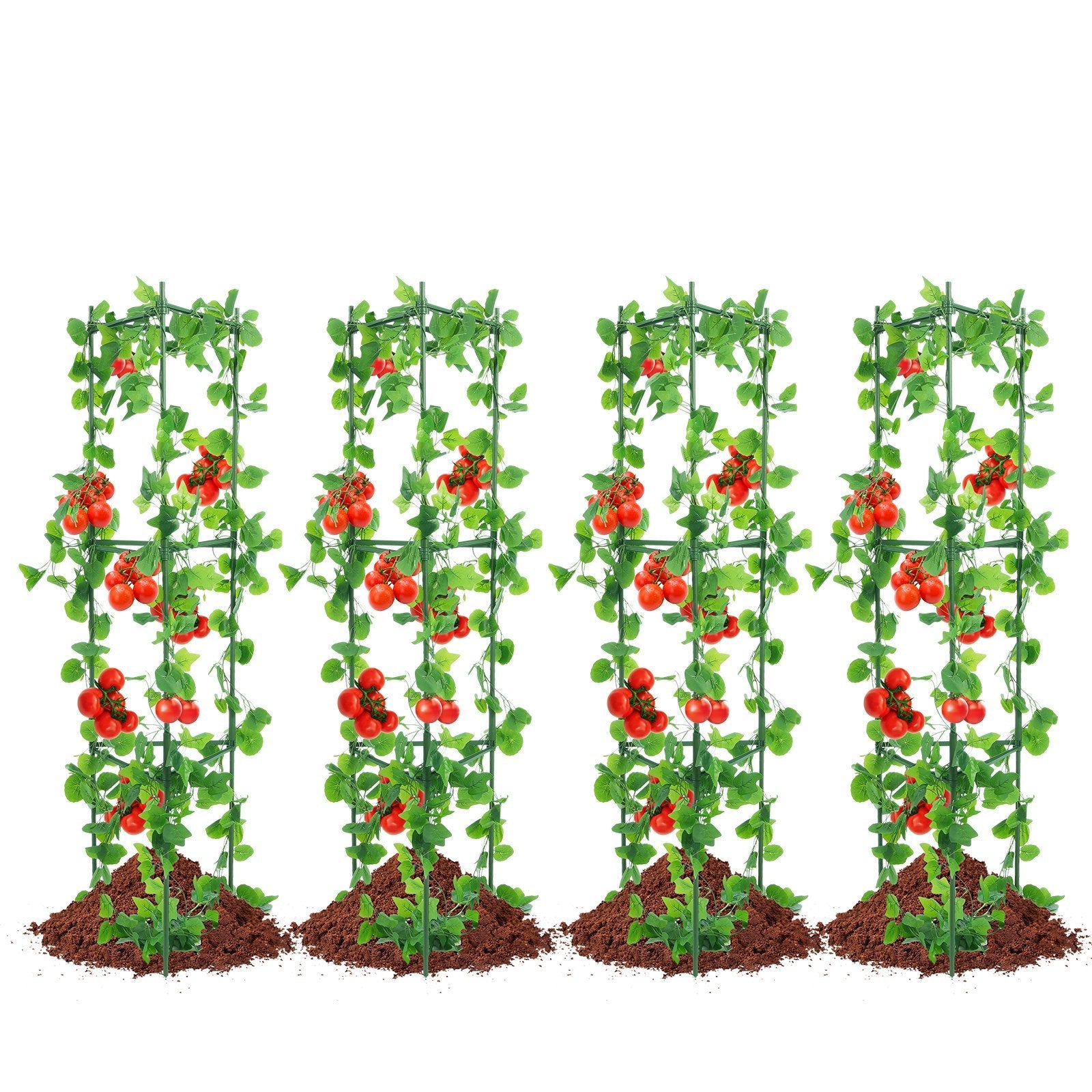VEVOR 6 Packs Tomato Cages for Garden 48" Tomato Plant Stakes Support Cage 