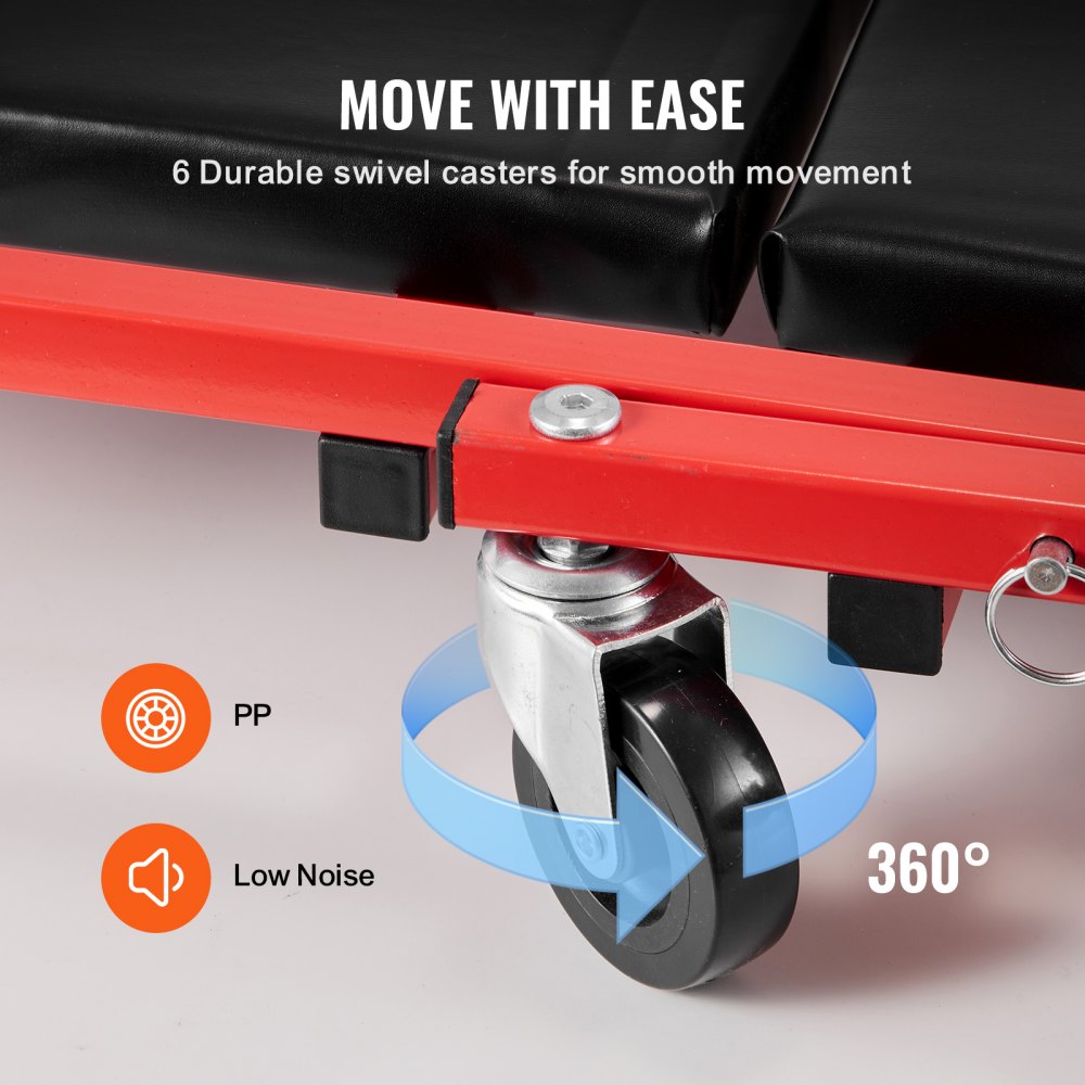 VEVOR 36 in Foldable Z Garage Creeper Mechanic Creeper Stool 300 lbs Capacity 