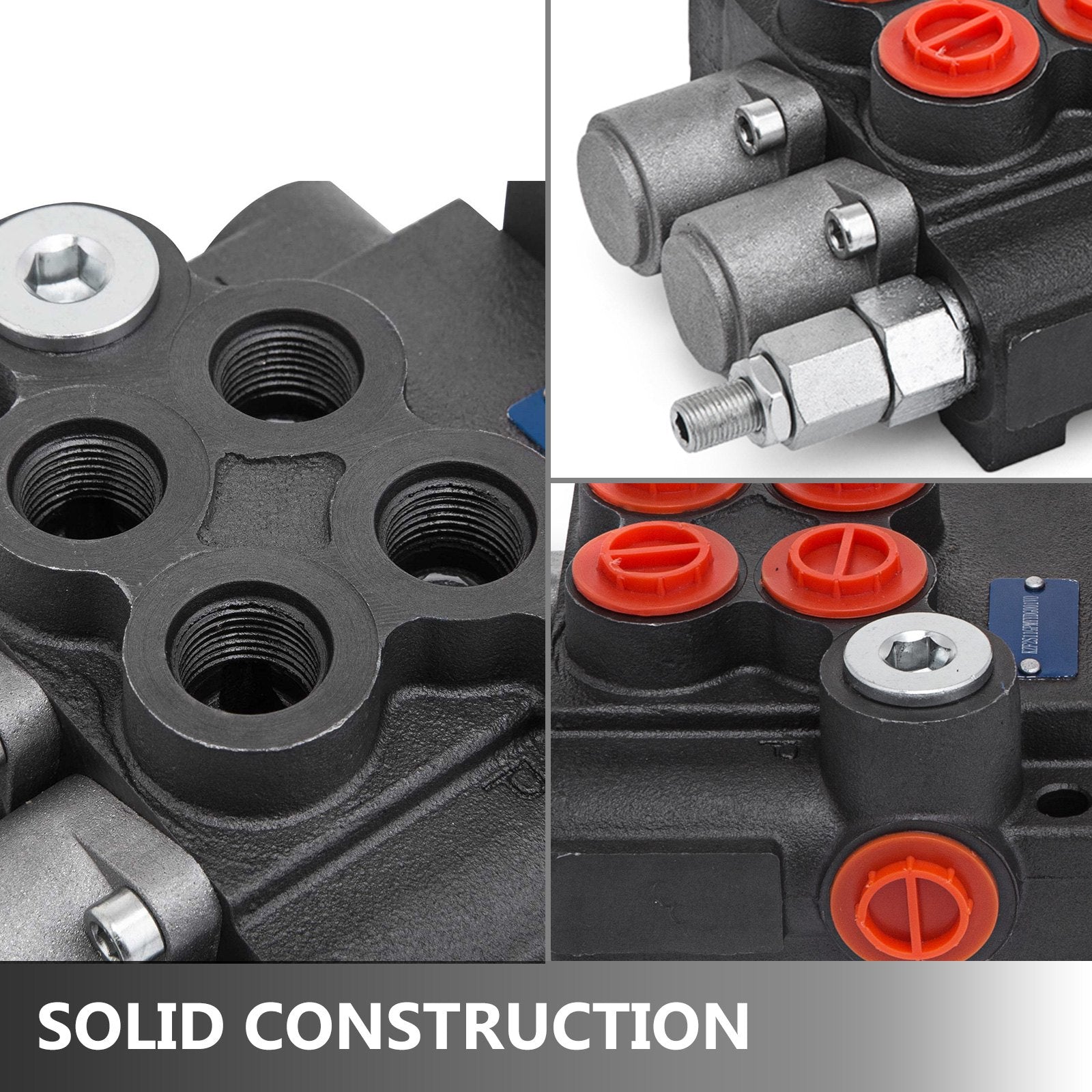 VEVOR Hydraulic Valve 2 Spool Hydraulic Joystick Control Valve 11gpm Hydraulic Directional Control Valve Double Acting for Tractors Loaders Tanks 