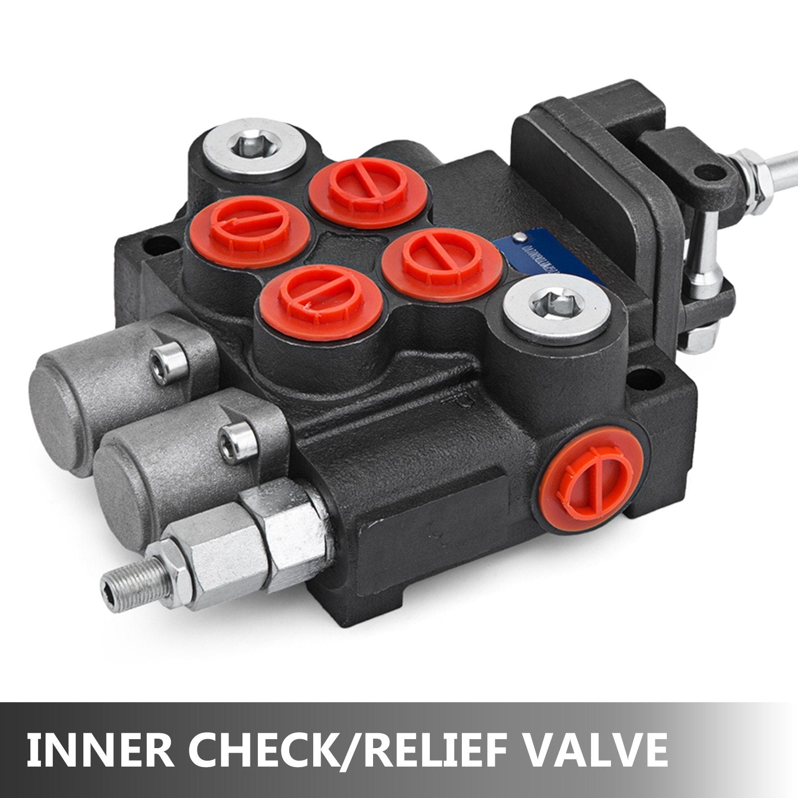 VEVOR Hydraulic Valve 2 Spool Hydraulic Joystick Control Valve 11gpm Hydraulic Directional Control Valve Double Acting for Tractors Loaders Tanks 