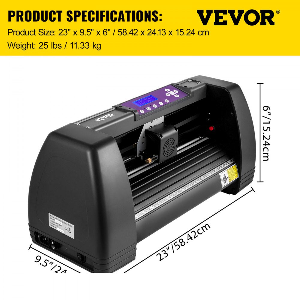 VEVOR Vinyl Cutter Off-line 14in / 375mm LCD Plotter Machine U-Disk Windows 