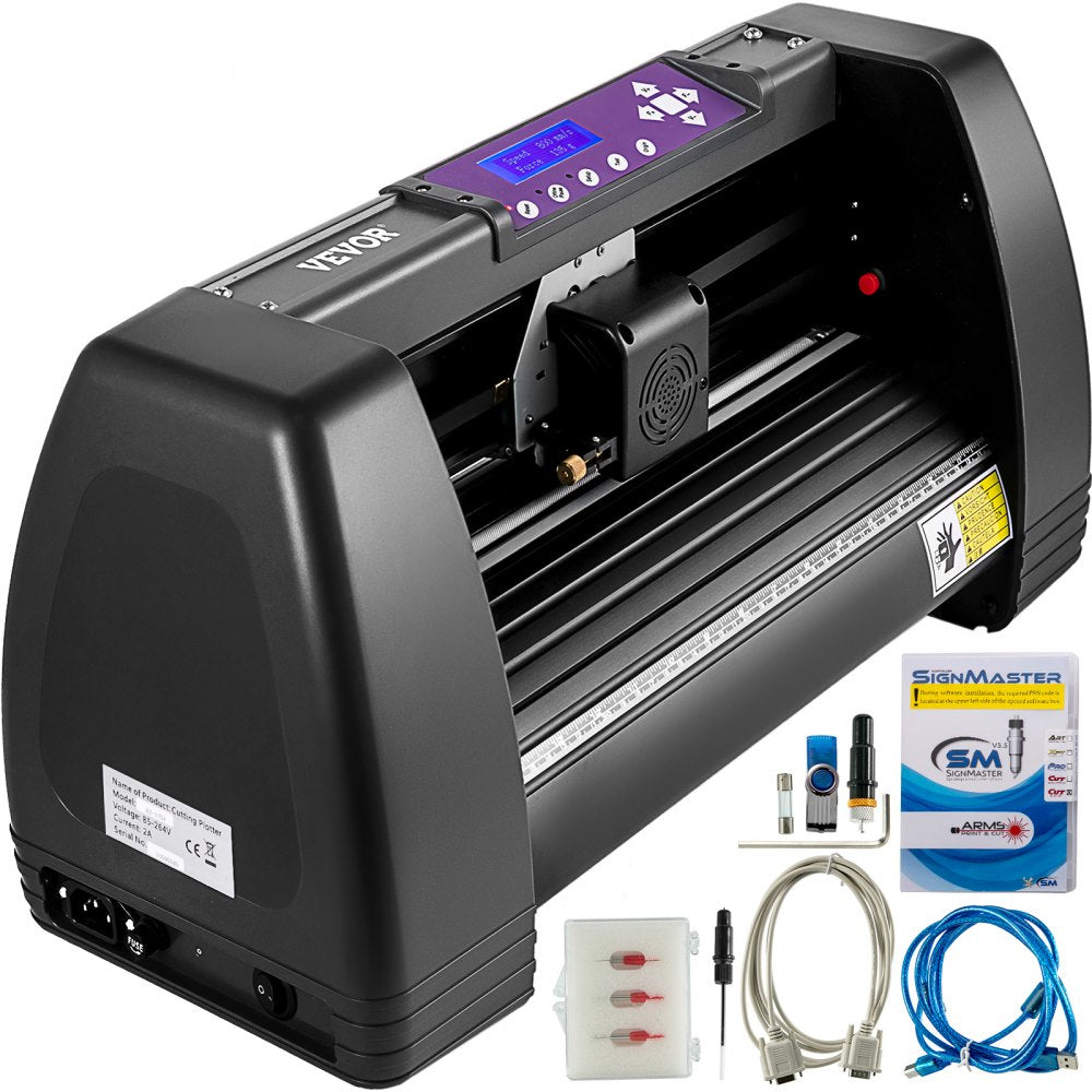 VEVOR Vinyl Cutter Off-line 14in / 375mm LCD Plotter Machine U-Disk Windows 