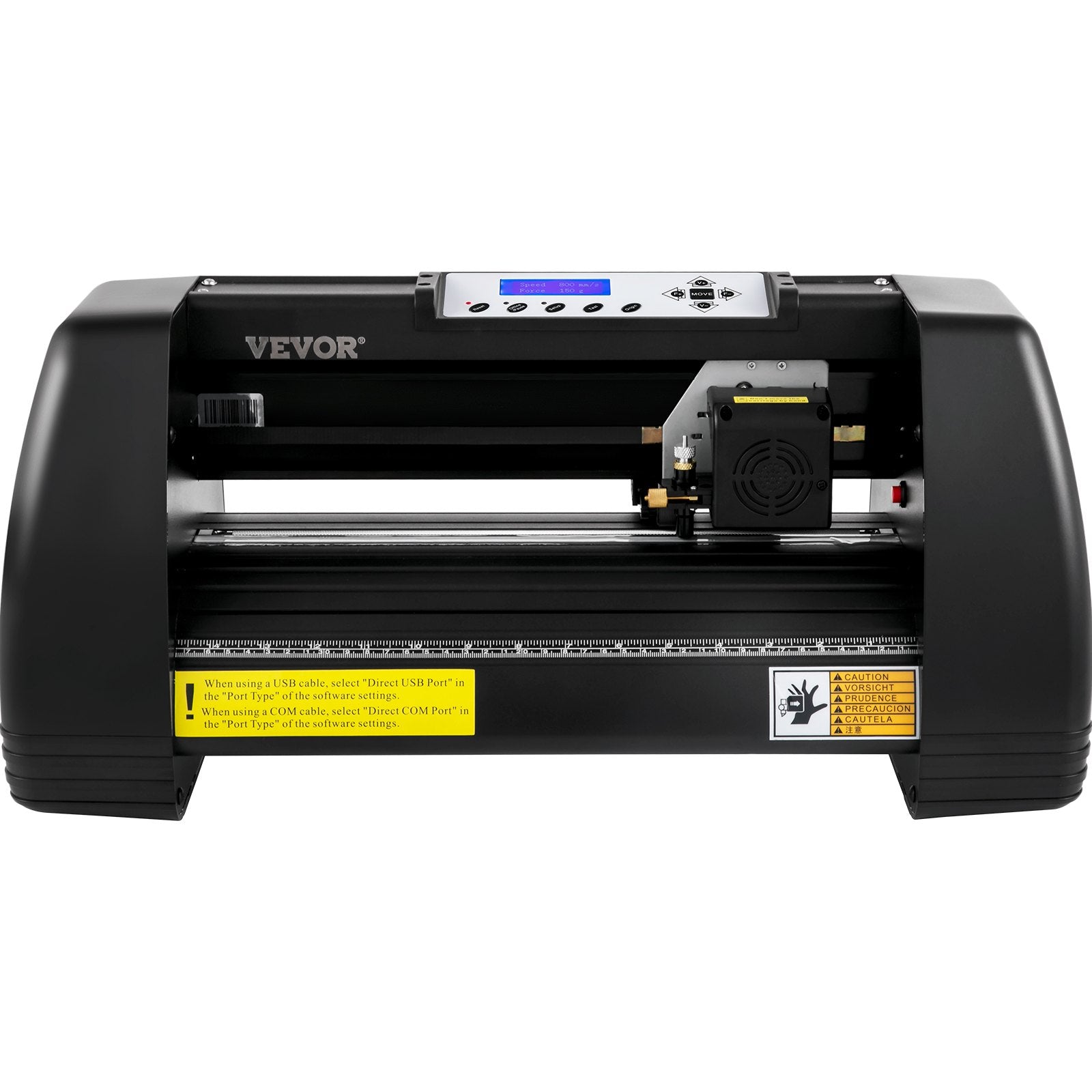 VEVOR Vinyl Cutter Machine, 14in / 375mm, LED Plotter Printer, Precise Manual Positioning, Softwares Support MAC and Windows Systems, Adjustable Force and Speed, Floor Stand for Making Sign Label 