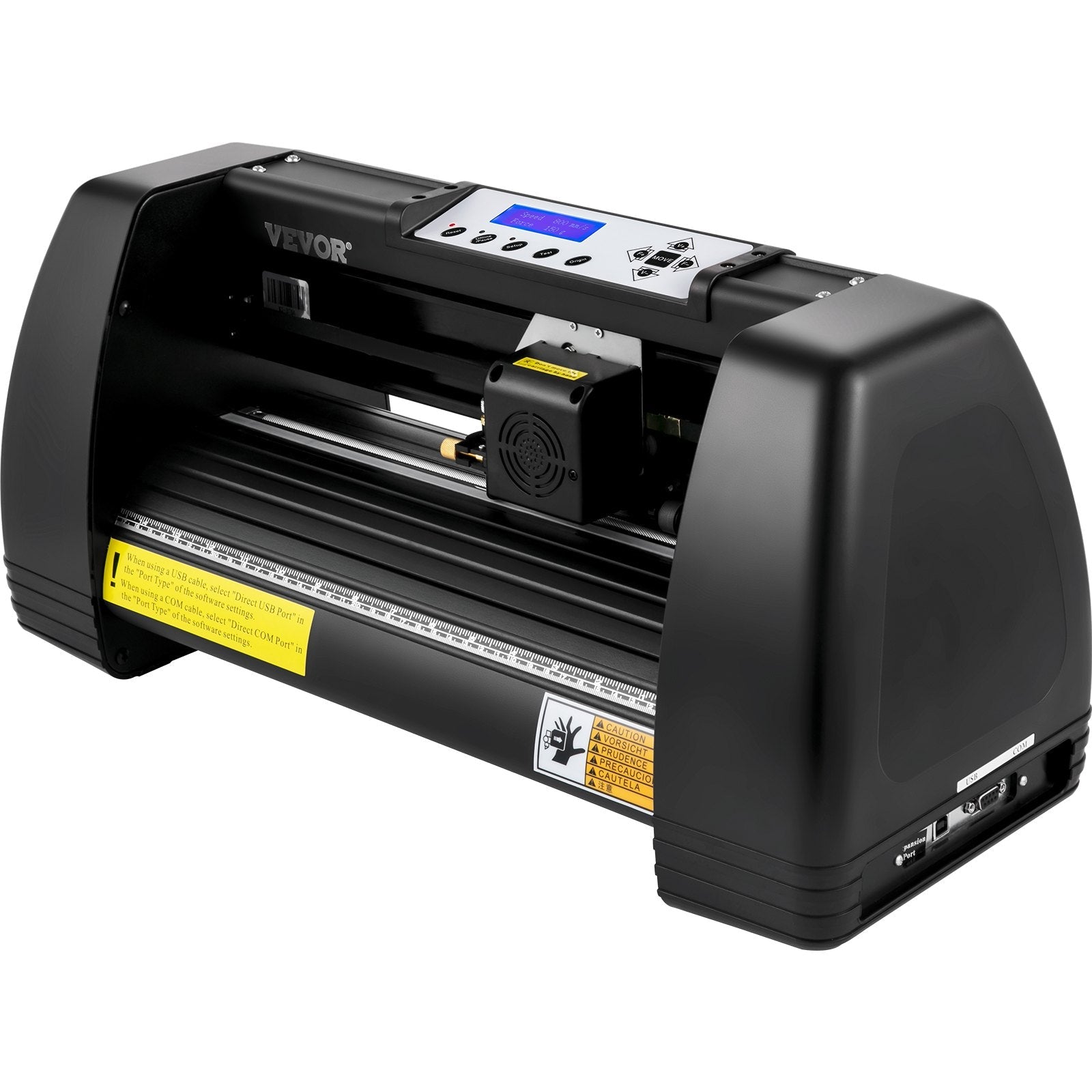 VEVOR Vinyl Cutter Machine, 14in / 375mm, LED Plotter Printer, Precise Manual Positioning, Softwares Support MAC and Windows Systems, Adjustable Force and Speed, Floor Stand for Making Sign Label 
