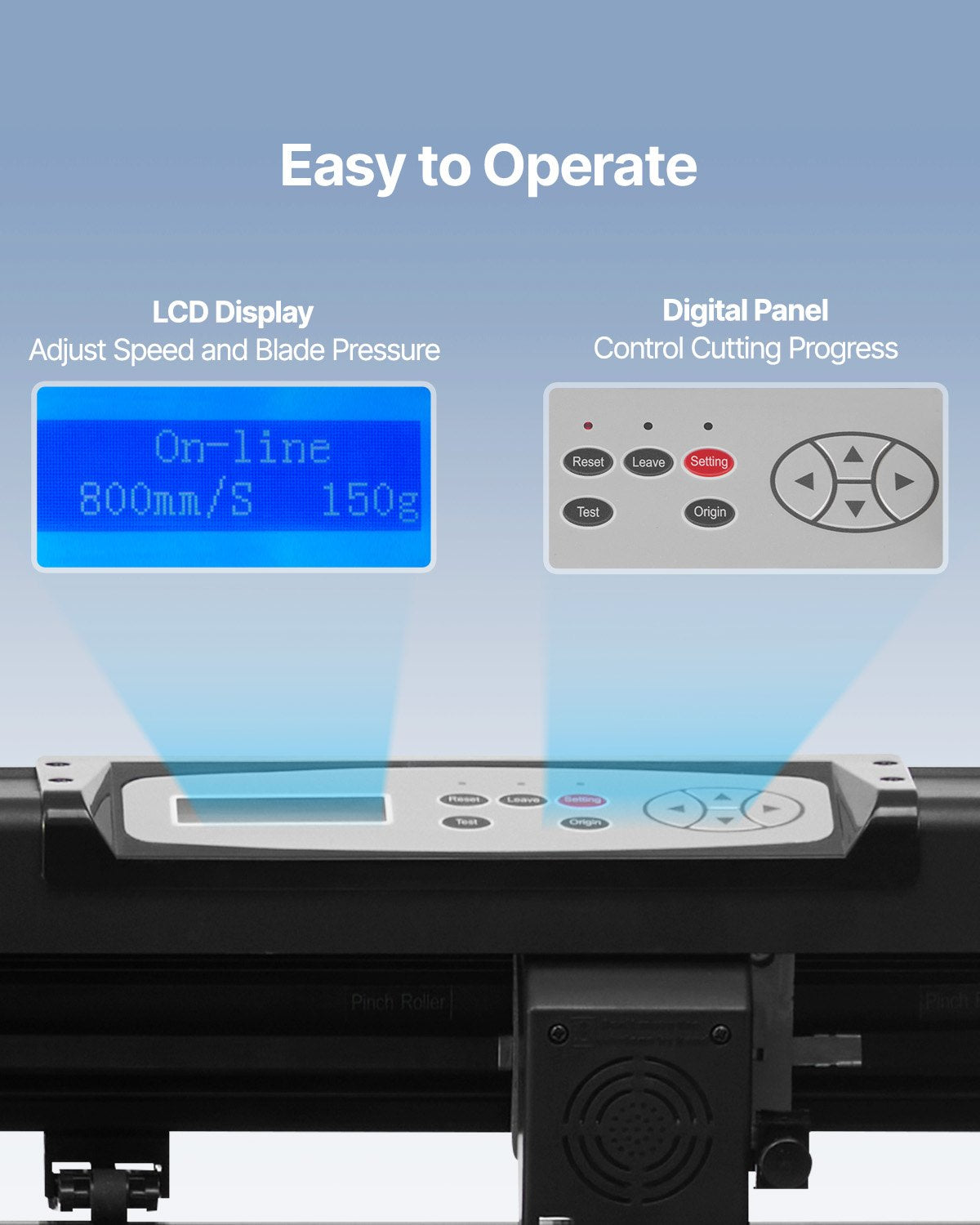 VEVOR Vinyl Cutter Machine, 34in Offline Bluetooth Cutting Plotter Machine, 400in/10m Steel Roller Shaft Adjustable Speed Force, SignMaster Software Tool DIY Craft Kit for Sign Making Windows & Mobile 