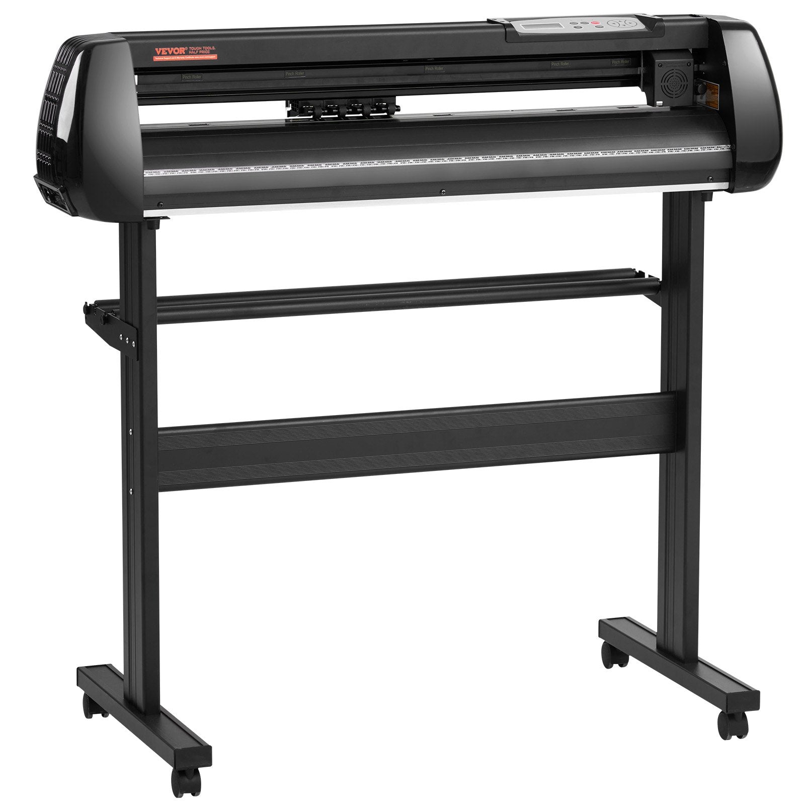 VEVOR Vinyl Cutter Machine, 34in Offline Bluetooth Cutting Plotter Machine, 400in/10m Steel Roller Shaft Adjustable Speed Force, SignMaster Software Tool DIY Craft Kit for Sign Making Windows & Mobile 