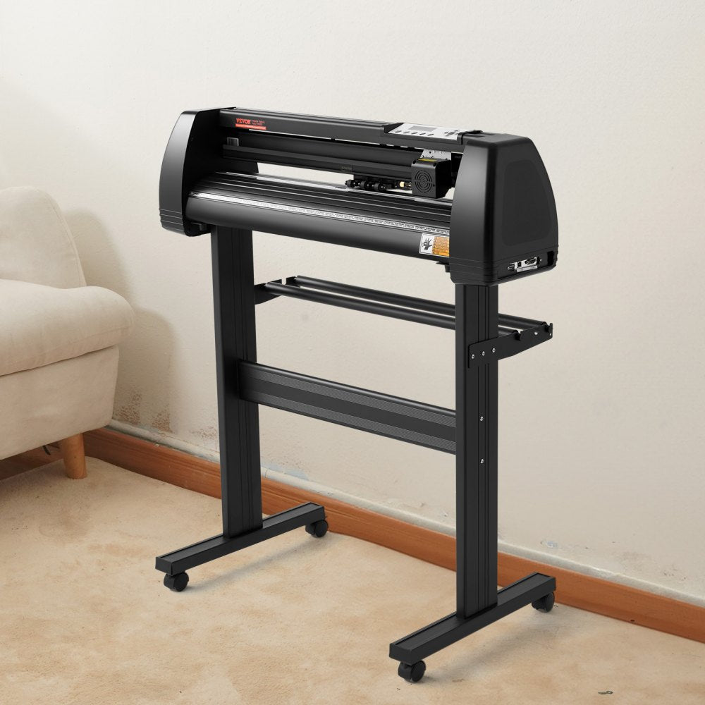 VEVOR Vinyl Cutter Machine, 28inch Vinyl Plotter, LCD Display Plotter Cutter, Adjustable Double-Spring Pinch Rollers Sign Cutting Plotter, Plotter with Signmaster Software for Design and Cut 