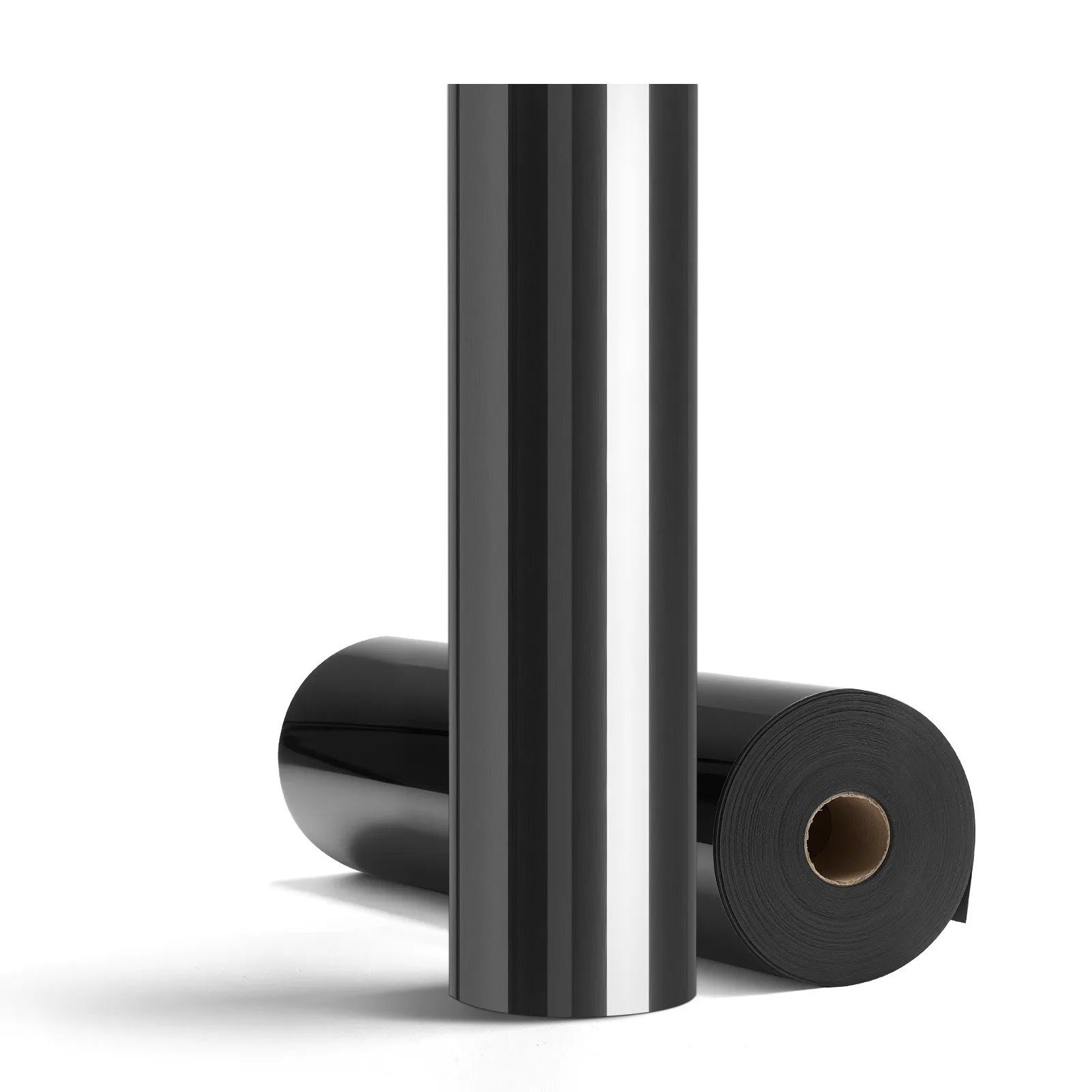 Heat Transfer Vinyl HTV Roll 12 in x 70 ft, Glossy Black Iron-On Vinyl for T-Shirts, Hats & Crafts