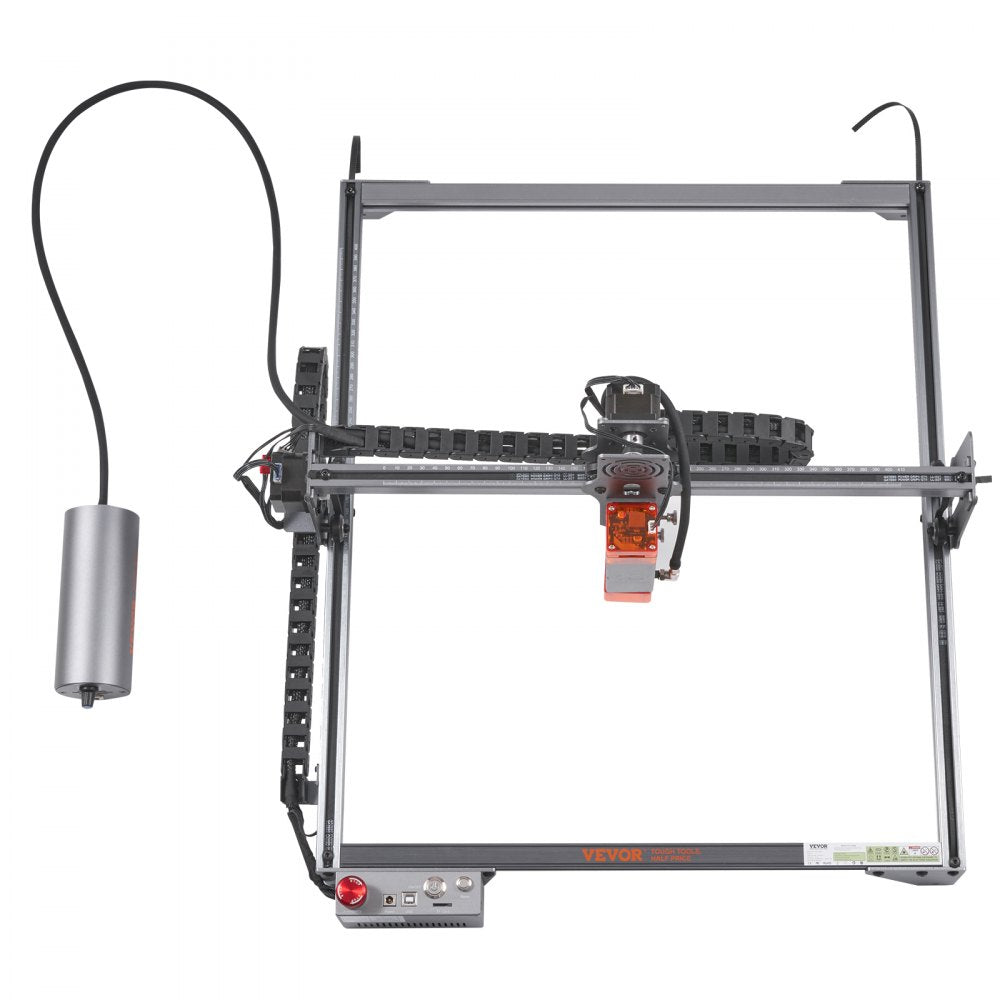 VEVOR Laser Engraver, 10W Output Laser Engraving Machine, 15.7" x 15.7" Large Working Area, 10000mm/min Movement Speed, Compressed Spot with Rotary Roller, Laser Cutter for Wood, Metal, Acrylic 